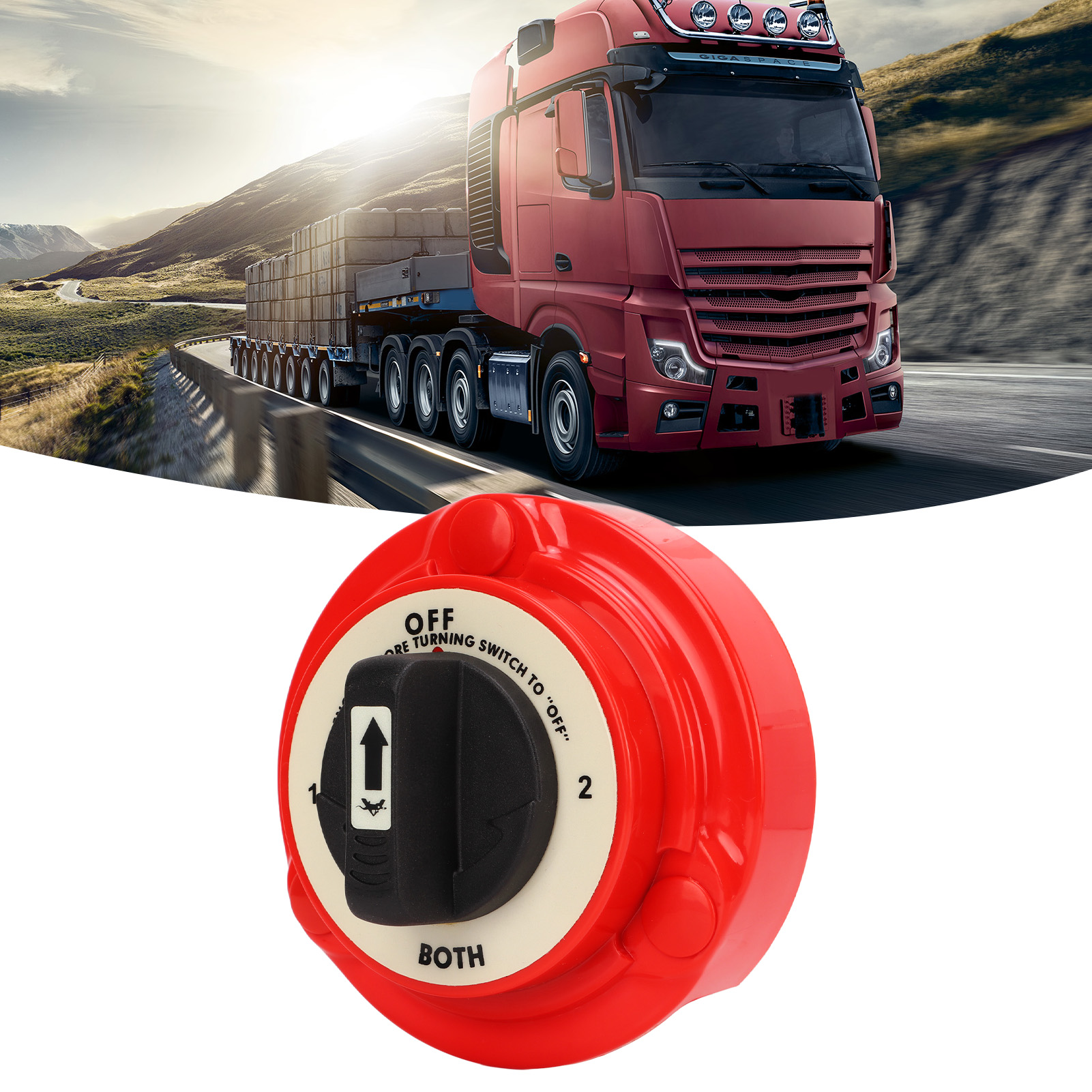 Dc6-32v Stromkreisschalter Für Yachten Und Wohnmobile, 300a, Vierstufiger Doppelbatterie-wahlschalter Mit Drei Anschlüssen, Aus-1-beide (1+2-2)