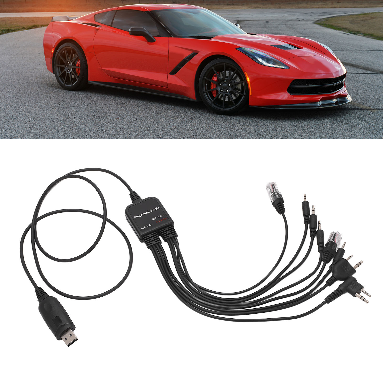 8-in-1 Programmierkabel Für Mobile Funkgeräte, Kompatibel Mit Kenwood/quansheng/hyt/motorola Funkgeräten