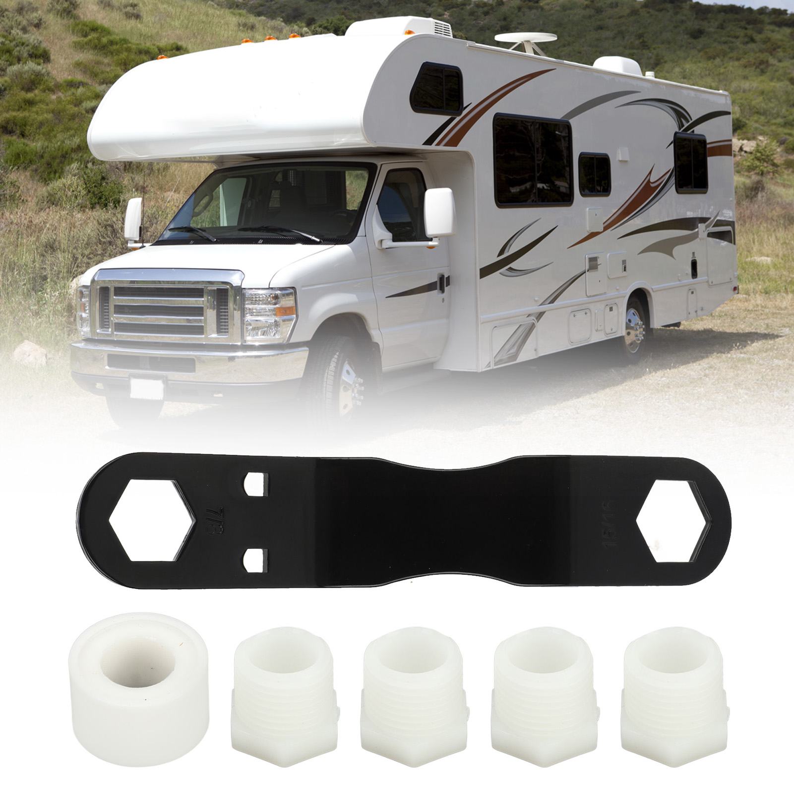 Ablassschrauben-set Für Wohnmobil-warmwasserbereiter Mit 4 Ersatz-1/2"-npt-stopfen Für 7/8"- Und 15/16"-ablassschrauben (cp-3042)