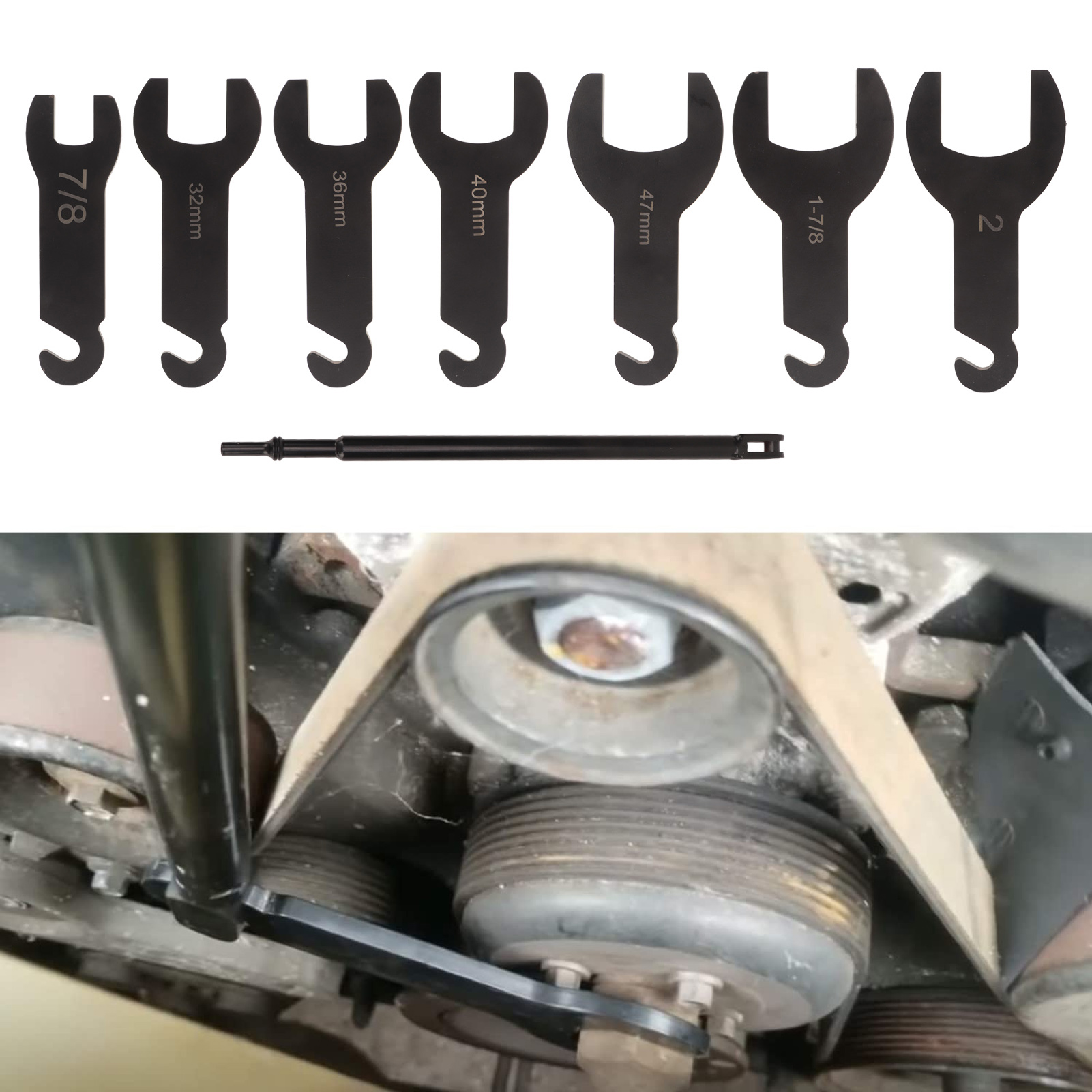 Satz Mit 8 Pneumatischen Lüfterkupplungsschlüsseln, Kompatibel Mit Ford Gm Chrysler Und Jeep 43300 (xlb-1089-bk) (übergewicht)