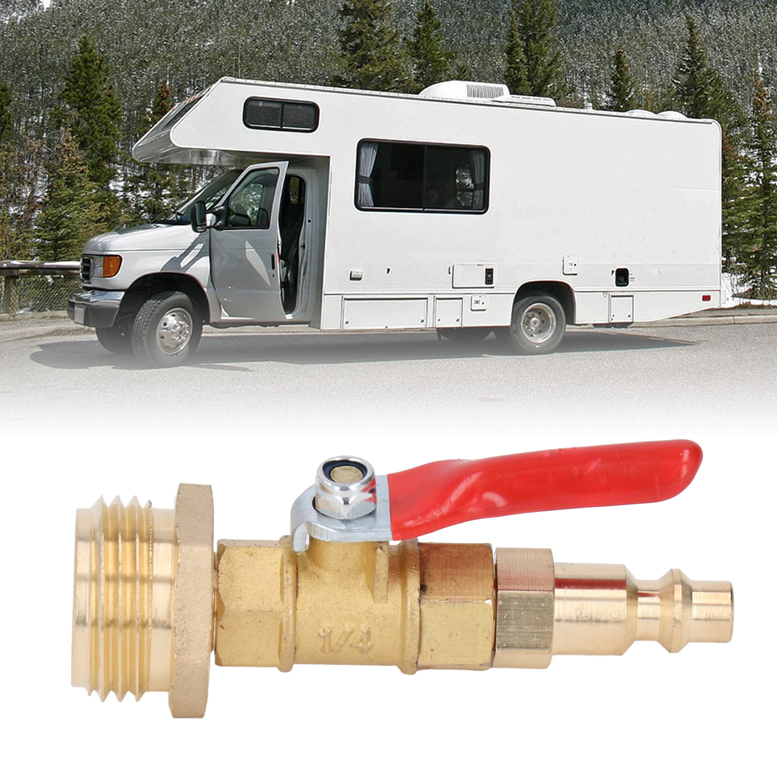 Frostschutz- Und Spritzschutzadapter Mit 1/4"-ablaufanschluss Adapter Mit Aufbewahrungstasche Geeignet Für Wohnmobile Und Yachten Mit Außengewinde.