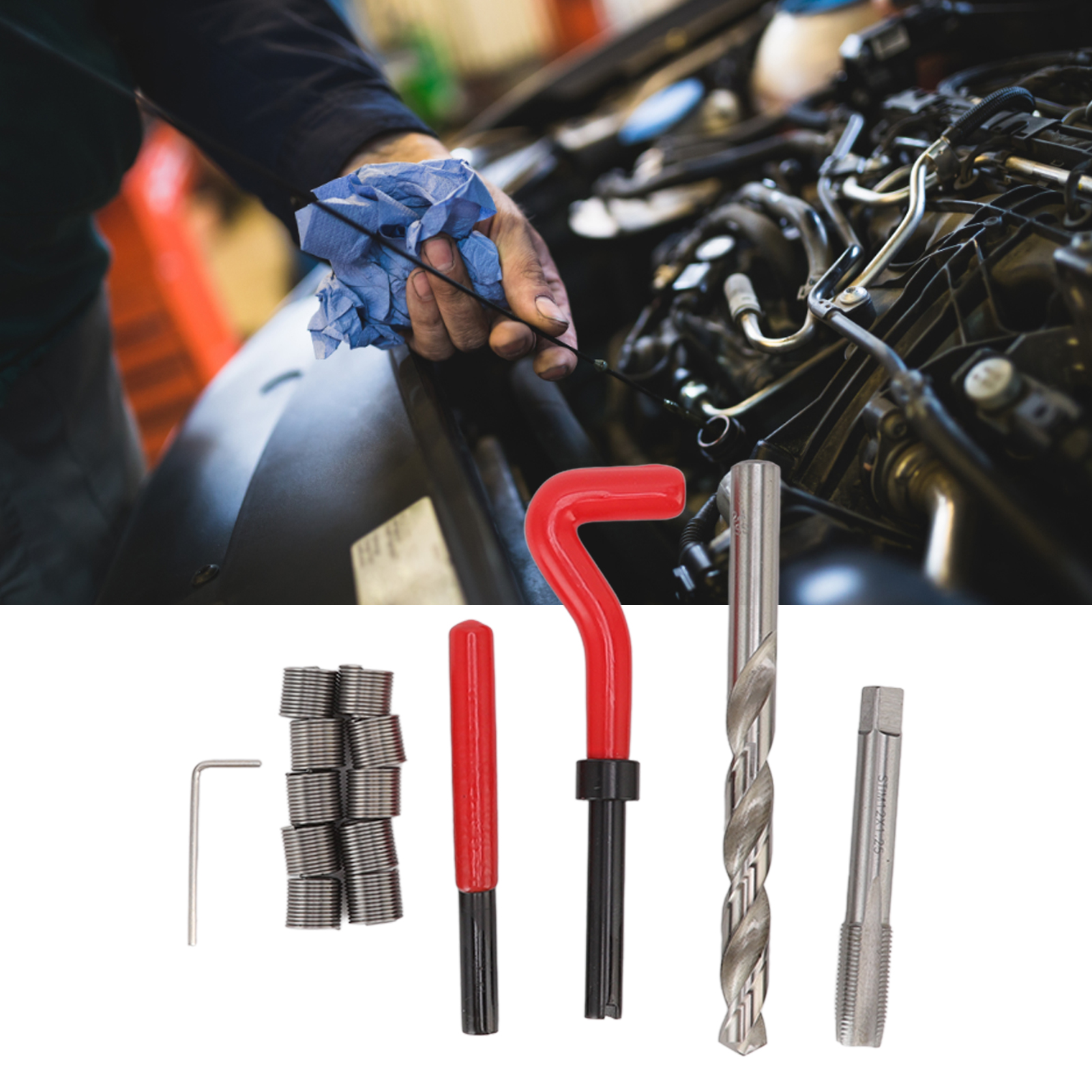 Rotes Gewindereparaturwerkzeug M121,25