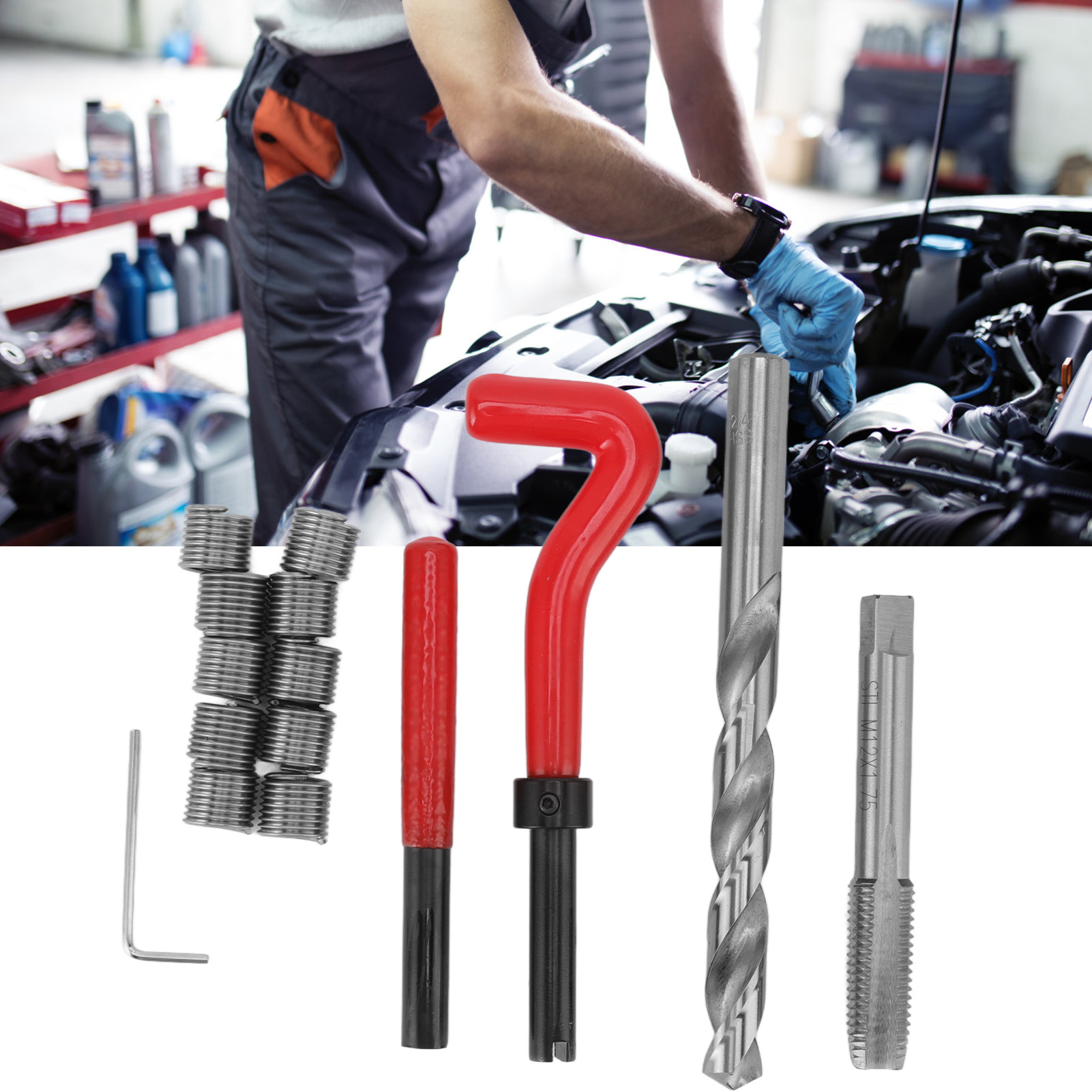 Rotes Gewindereparaturwerkzeug M121,75