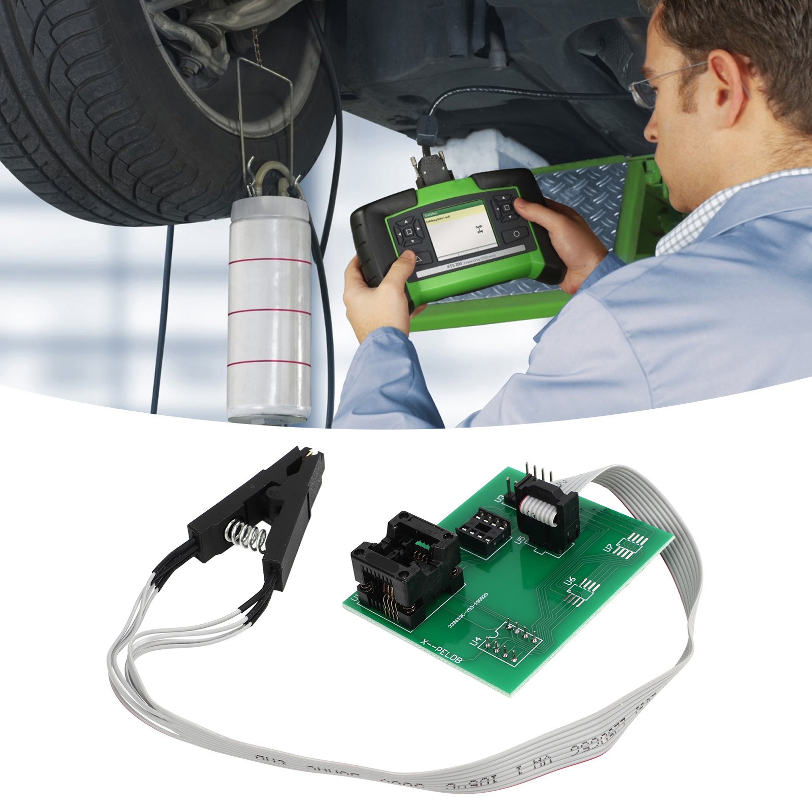 Kfz-reparaturwerkzeug, Eeprom-adapter, 8-polige Drahtklemme, Soic 8 Sop8 Testklemme, Unterstützt Xprog V6.12/upa/orange/cg Pro 9s12/iprog Eeprom-anschlüsse (referenz: Klemme Mit Karte)