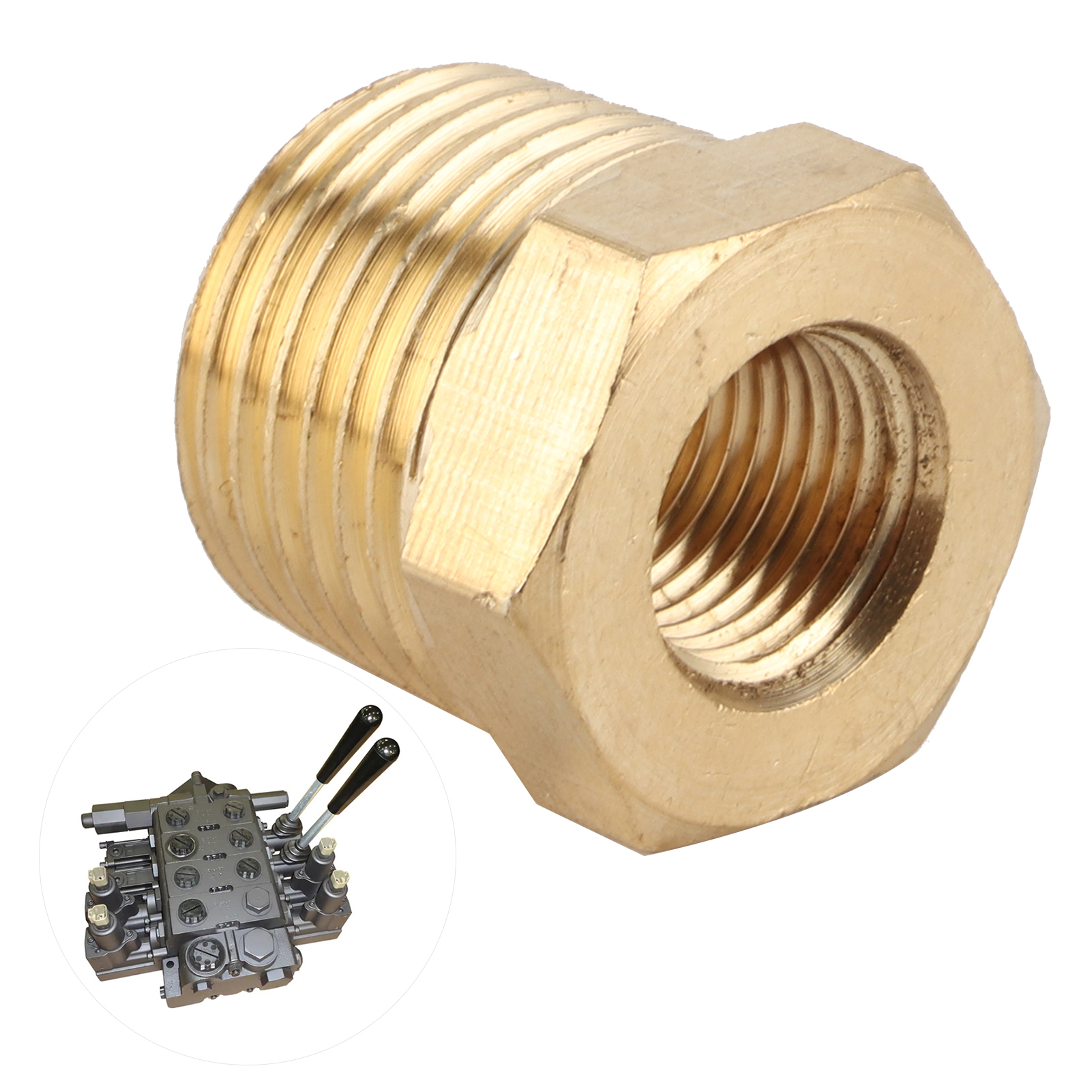 Reduzierstück Aus Messing Für Automobilteile, 3/8"-außengewinde Auf 1/8"-innengewinde.