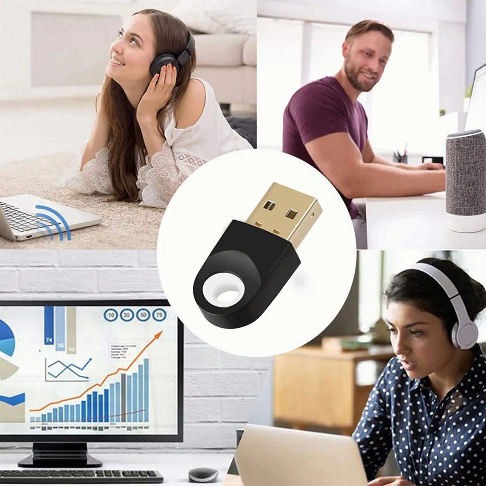 (schwarz, Standardfarbe) Maßgefertigter Bluetooth 5.1 Usb-adapter Für Ps4-gamepad, Rtl8761 Bluetooth-empfänger Für Tastatur Und Maus (kein Muster Verfügbar, In Entwicklung) (exklusiv In Mexiko Erhältl
