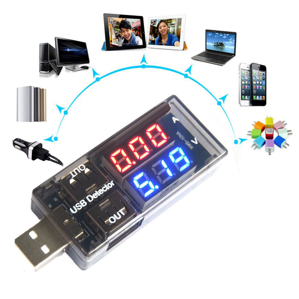 [yuexinghui] Usb-strom- Und Spannungsprüfer Mit Dual-display