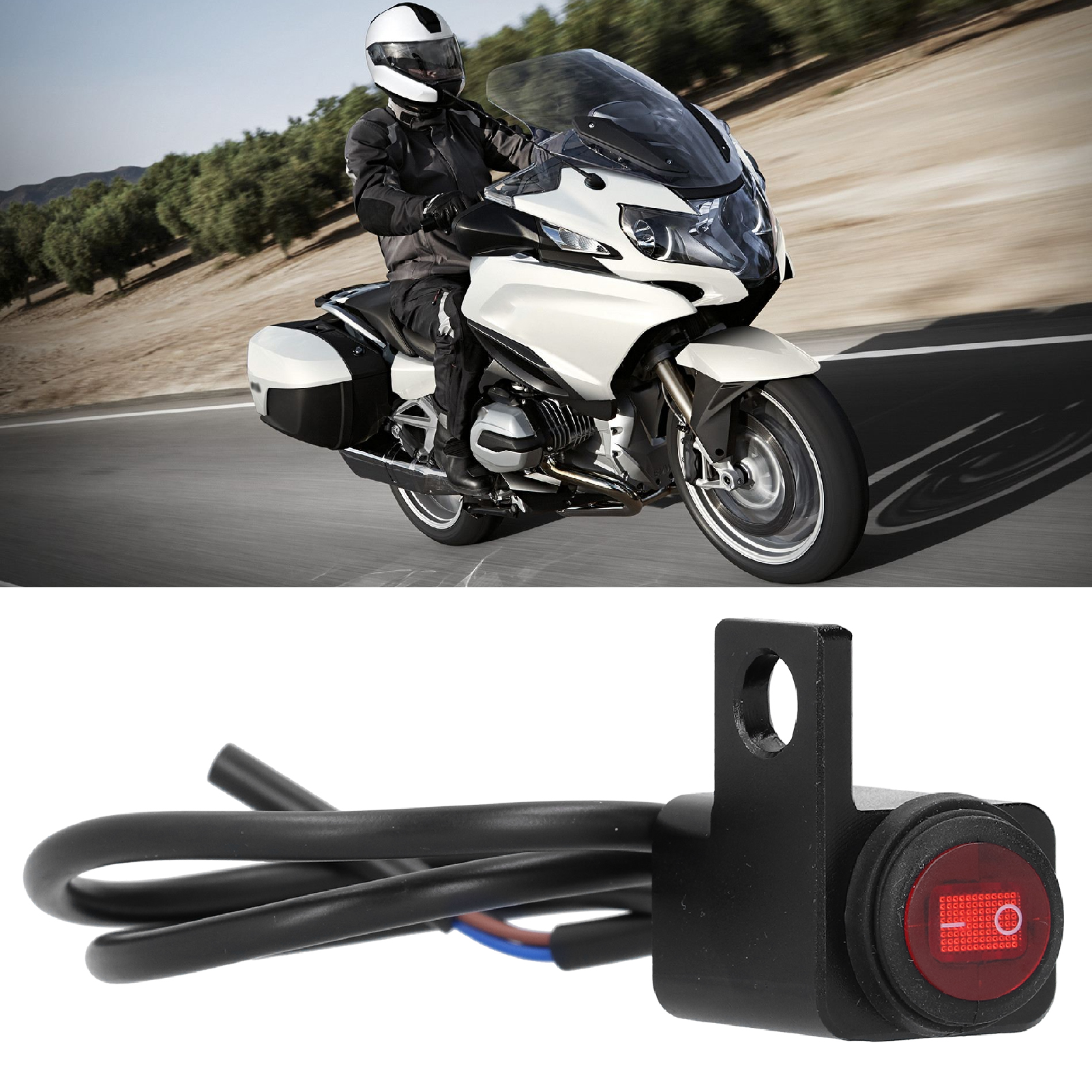 Ein-/ausschalter Für Motorradlenker, Kompatibel Mit Einer 10-mm-befestigung, Universell Für Die Rechte Seite.