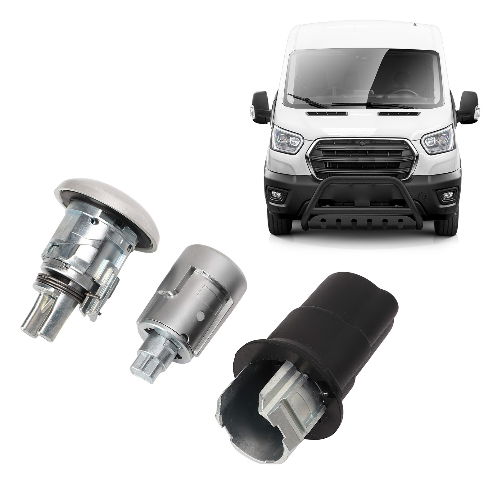 Türschloss Vorne + Motorhaubenschloss + Zündschloss Mit Zwei Schlüsseln 2408222. Passend Für Ford Transit Mk8