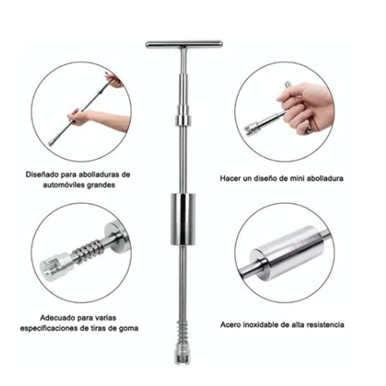 T-förmiger Hammer + 12 Zuglaschen, Werkzeug Zur Reparatur Von Autodellen, Saugnapf, Karosseriefreies Dellenreparaturset (exklusiv In Mexiko Erhältlich)