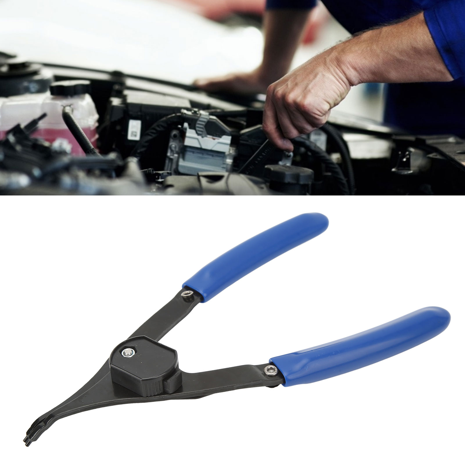 20 Cm (8 Zoll) Verstellbare Sprengringzange Für Innen- Und Außensprengringe, 45°-kfz-reparaturwerkzeug