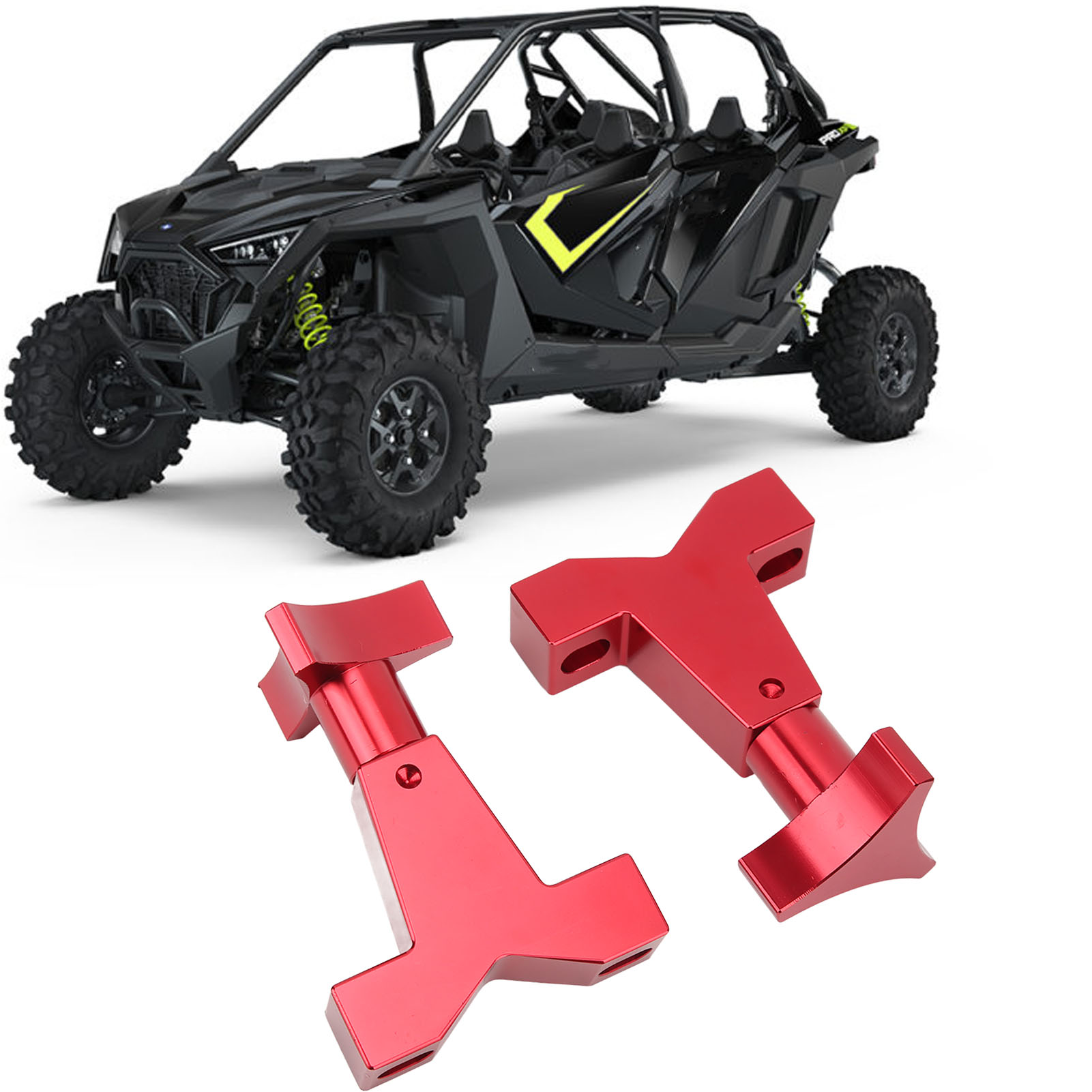 Rote Halterung Für Hebezeugrohre (1-2,5 Zoll, Rund/quadratisch), Kompatibel Mit Jeep Rzr Offroad Polaris