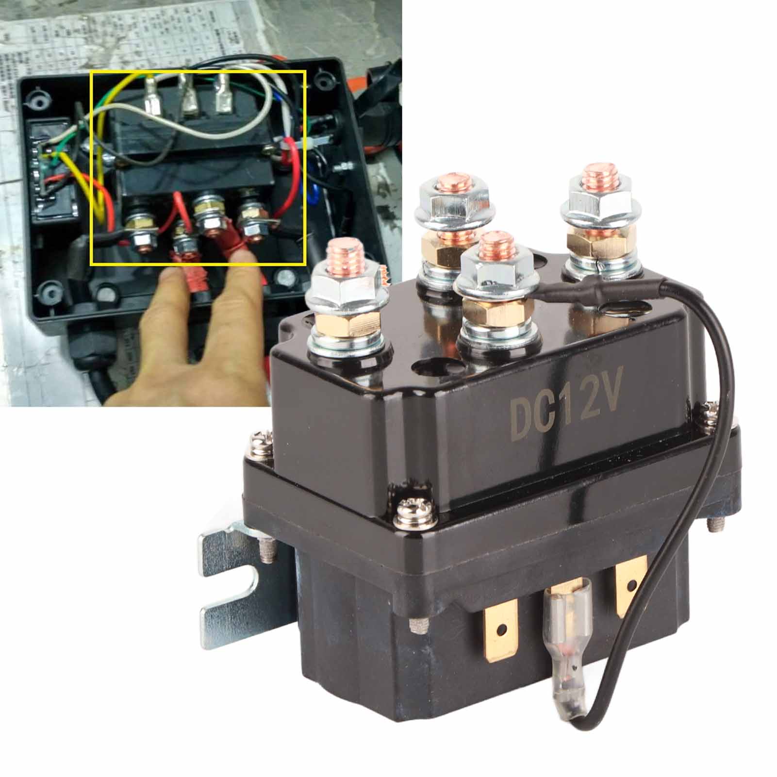 12v 250a Elektromagnetisches Relais-schütz Für Aut Utv-seilwinden Von 3000 Bis 5000 Lb