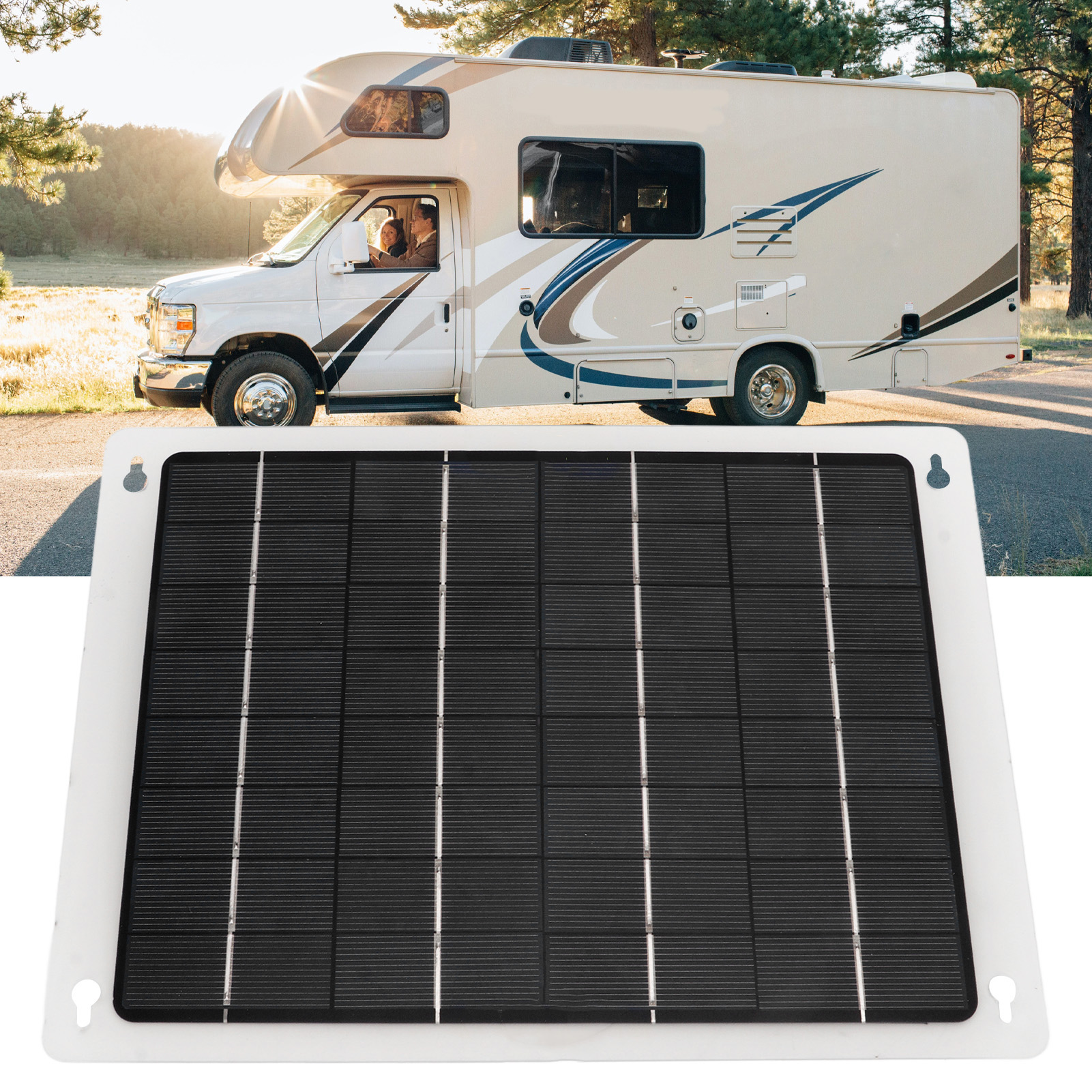 Zubehör Für Wohnmobile: 12v 20w Polykristallines Silizium-solarpanel, Zwei Usb-ladeanschlüsse, Obd-anschlusskabel Zum Laden Von Wohnmobilen Und Autos (ohne Batteriespeicherfunktion).