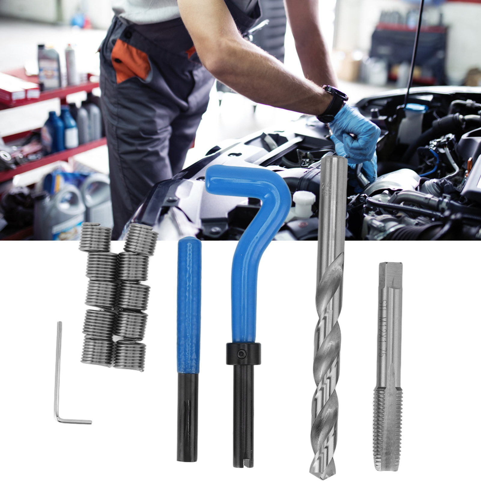 Blaues Gewindereparaturwerkzeug M121,75