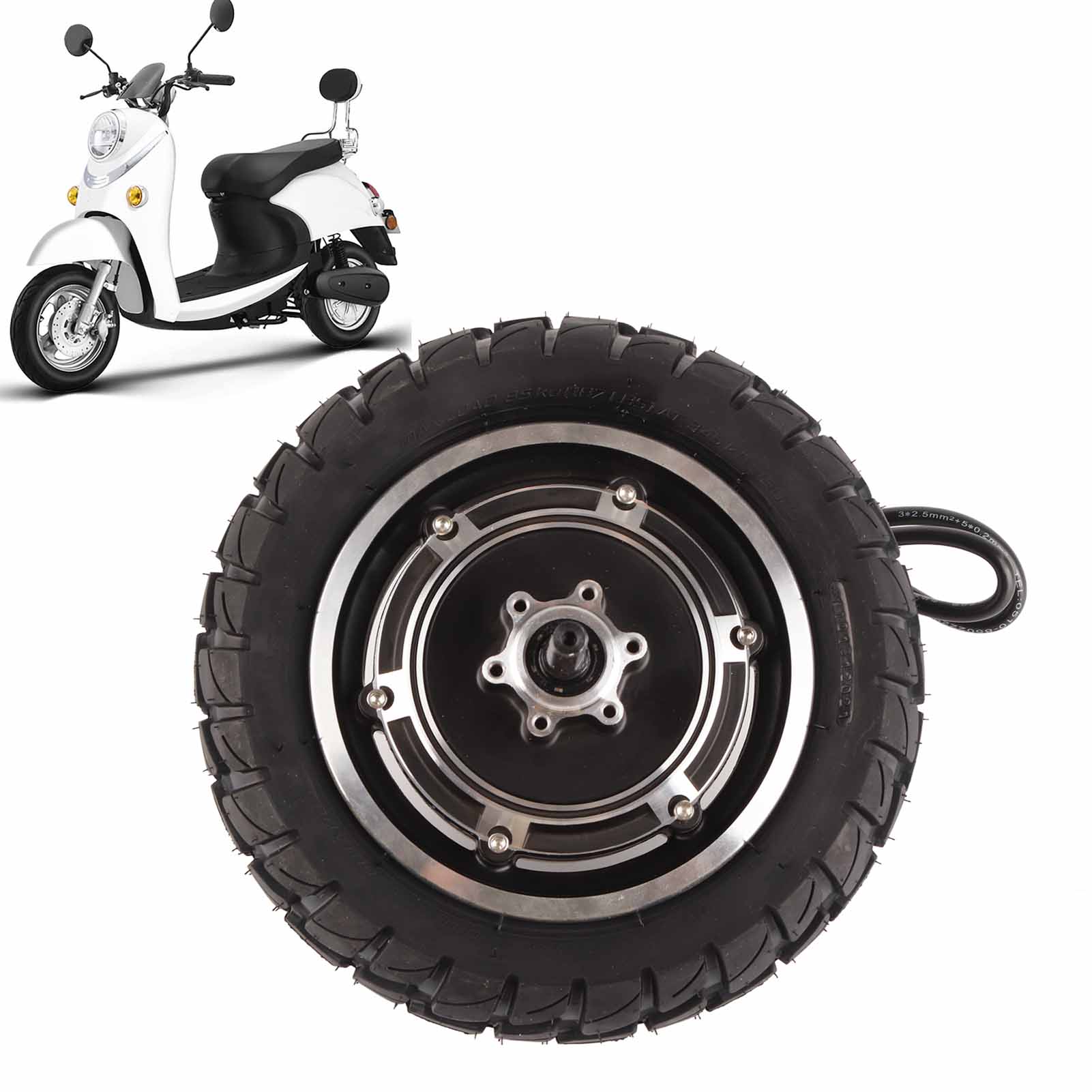 Elektromotorrad/geländefahrzeug, 36v-60v, 350w-1500w, 10-zoll-scheibenbremsmotor, Geländeradnabenmotor (lieferung Ohne Benzin) (verpackt)