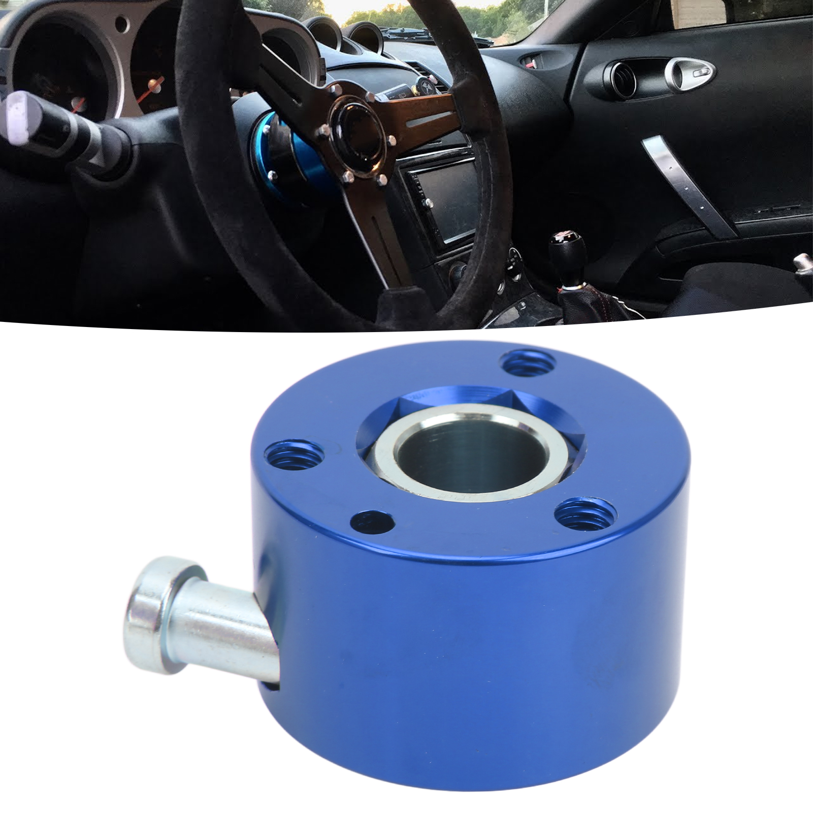 Schnellverschluss Des 3/4"-achsen-lenkrads Mit Knopf (blau)