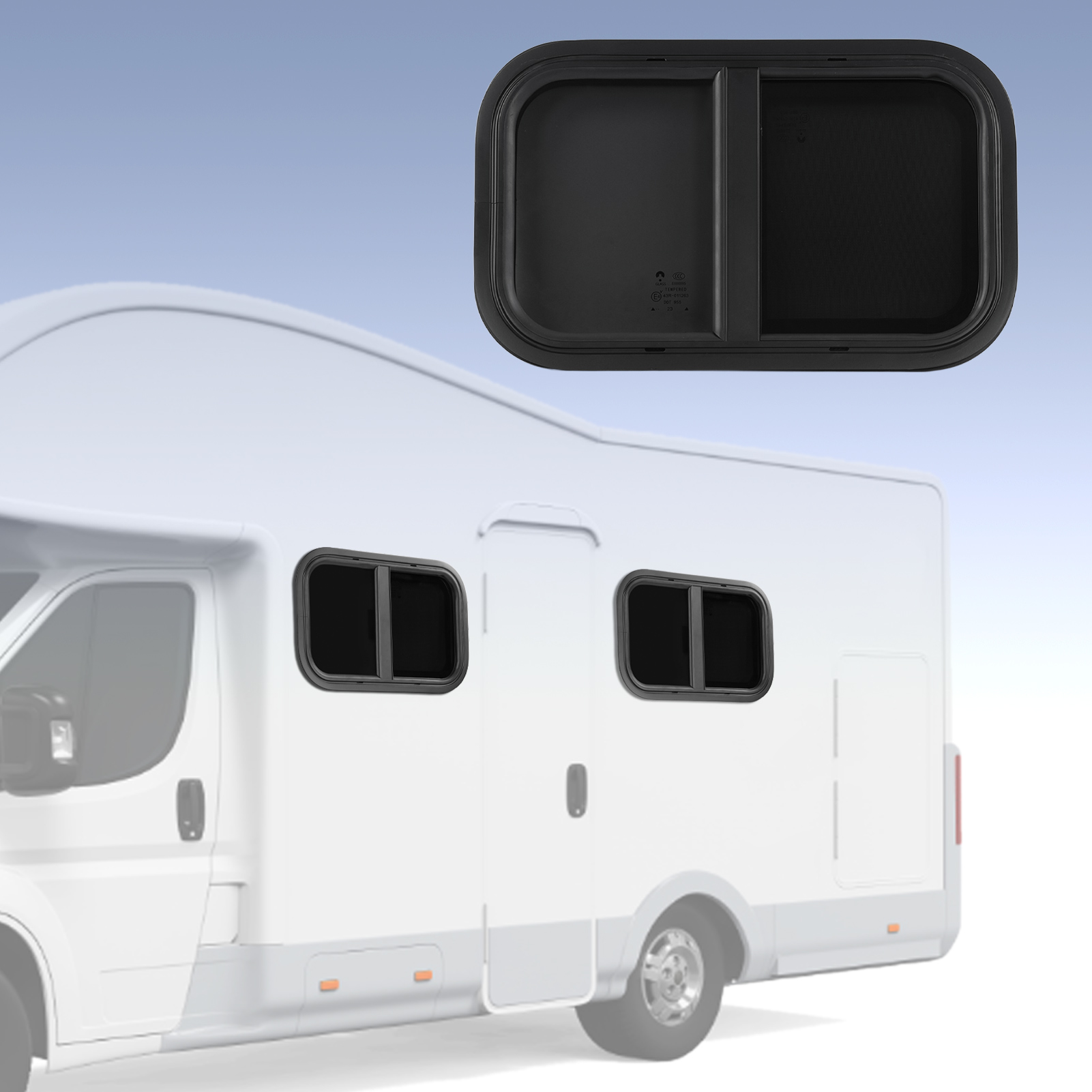 (t01) Schiebefenster Aus Aluminiumlegierung 500 X 300 Mm, Abgerundete Ecken, Wasserdicht, Uv-beständig, Mit Moskitonetz, Geeignet Für Wohnmobile, Freizeitfahrzeuge Und Baumaschinen (tfc00166) (sonderm