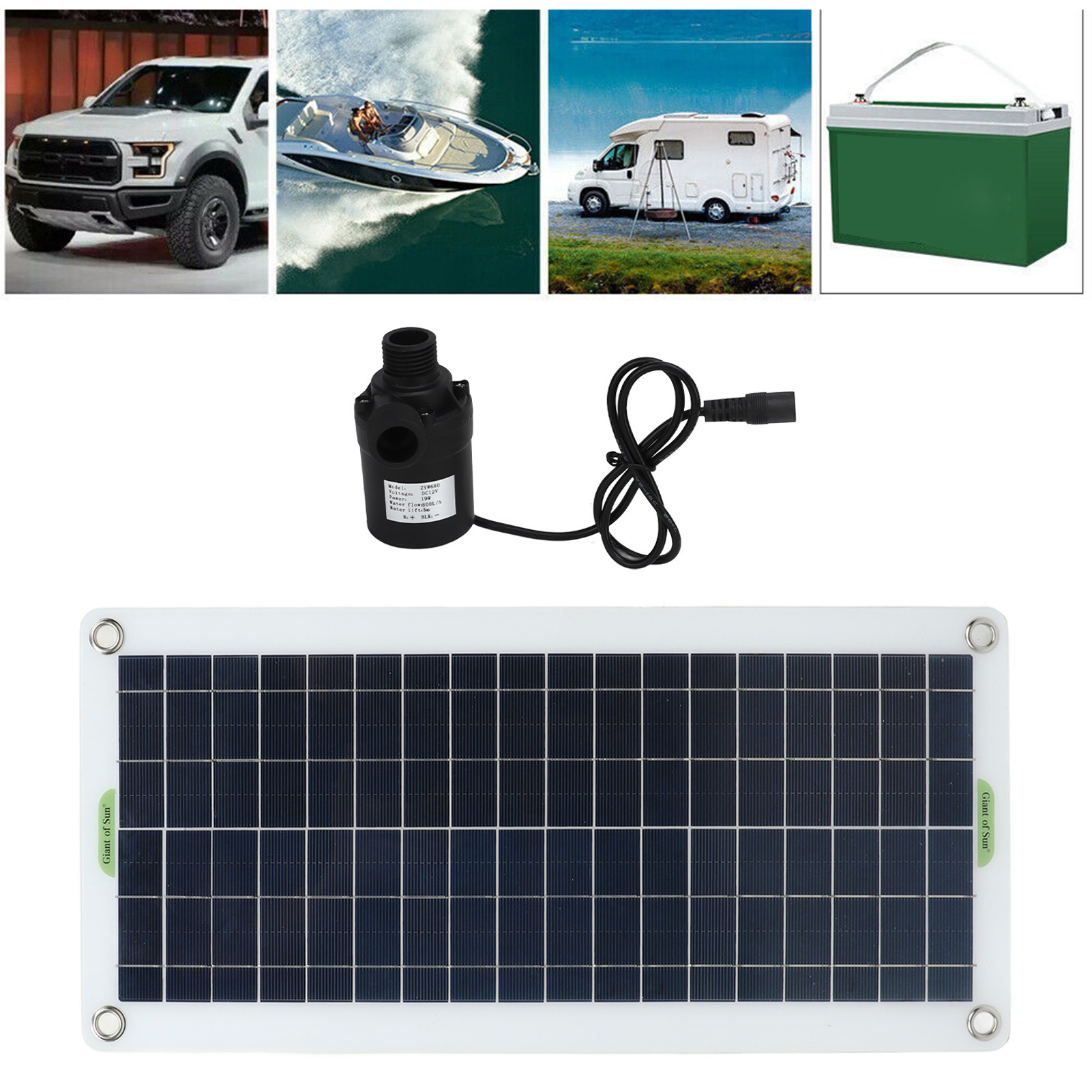 30-w-multisilizium-kristall-solarwasserpumpe Für Wohnmobile