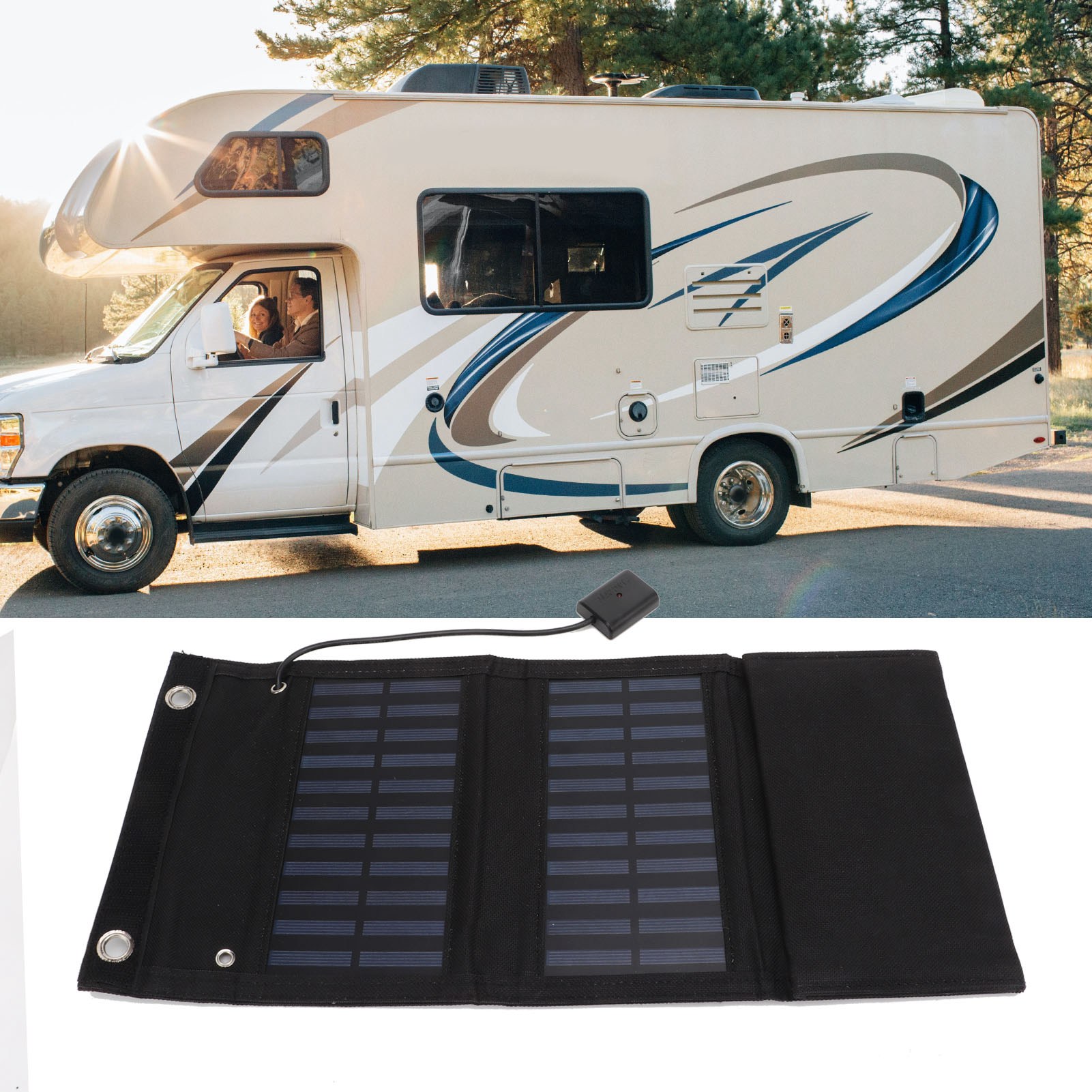 Faltbare Solartasche Mit 25 W Leistung Und Usb-ladeanschluss, Campingzubehör, 5,5 V (ohne Batteriespeicherfunktion).