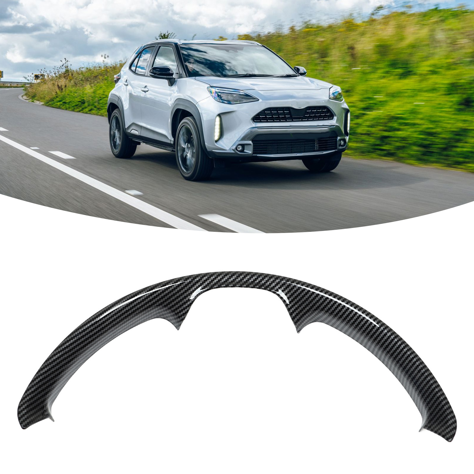 Carbonfaser-einsatz Im Unteren Bereich Des Lenkrads Für Toyota Yaris Cross 2020-2022+