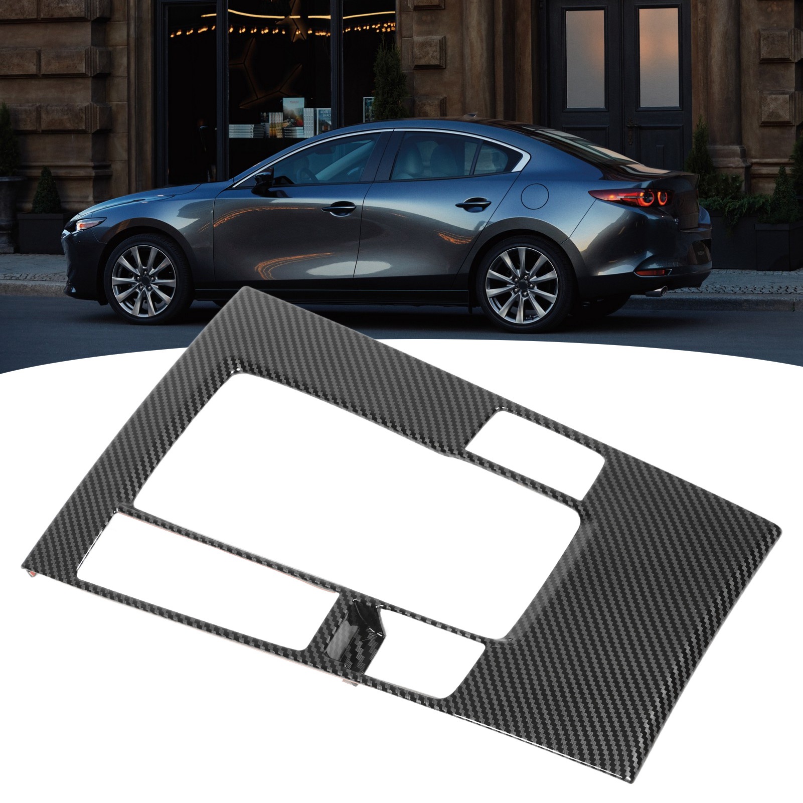 Die Zierleiste Mit Carbonfaser-textur An Der Abdeckung Des Schalthebels Der Mittelkonsole Ist Mit Dem Mazda 3 Der Baujahre 2020-2023 Kompatibel (nur Linkslenker).