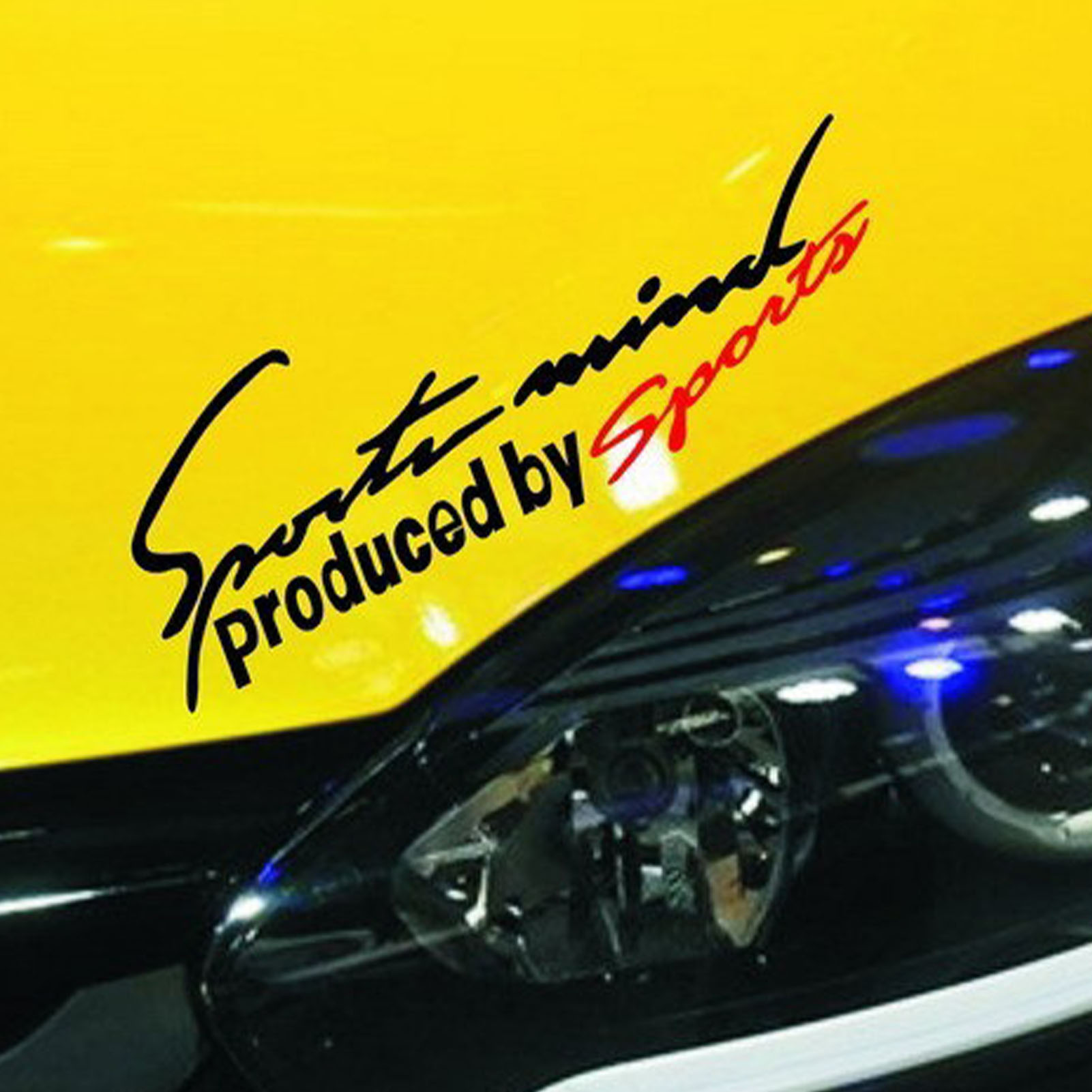 Kleine Reflektierende Scheinwerferaufkleber, Sportliche Motorhaubenaufkleber (kein Muster Verfügbar, Derzeit In Entwicklung) (exklusiv Für Mexiko, Schwarz Und Rot)