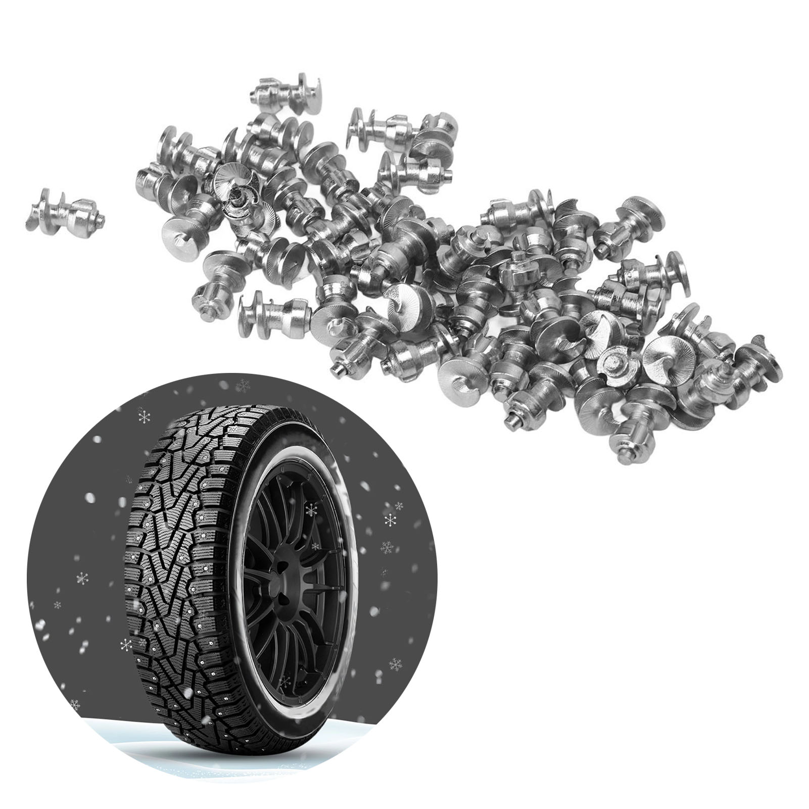 Fünfzig Universelle Antirutschstollen Für Auto-, Lkw-, Geländewagen-, Motorradreifen Usw. (50 Stück Pro Packung) (jx135)