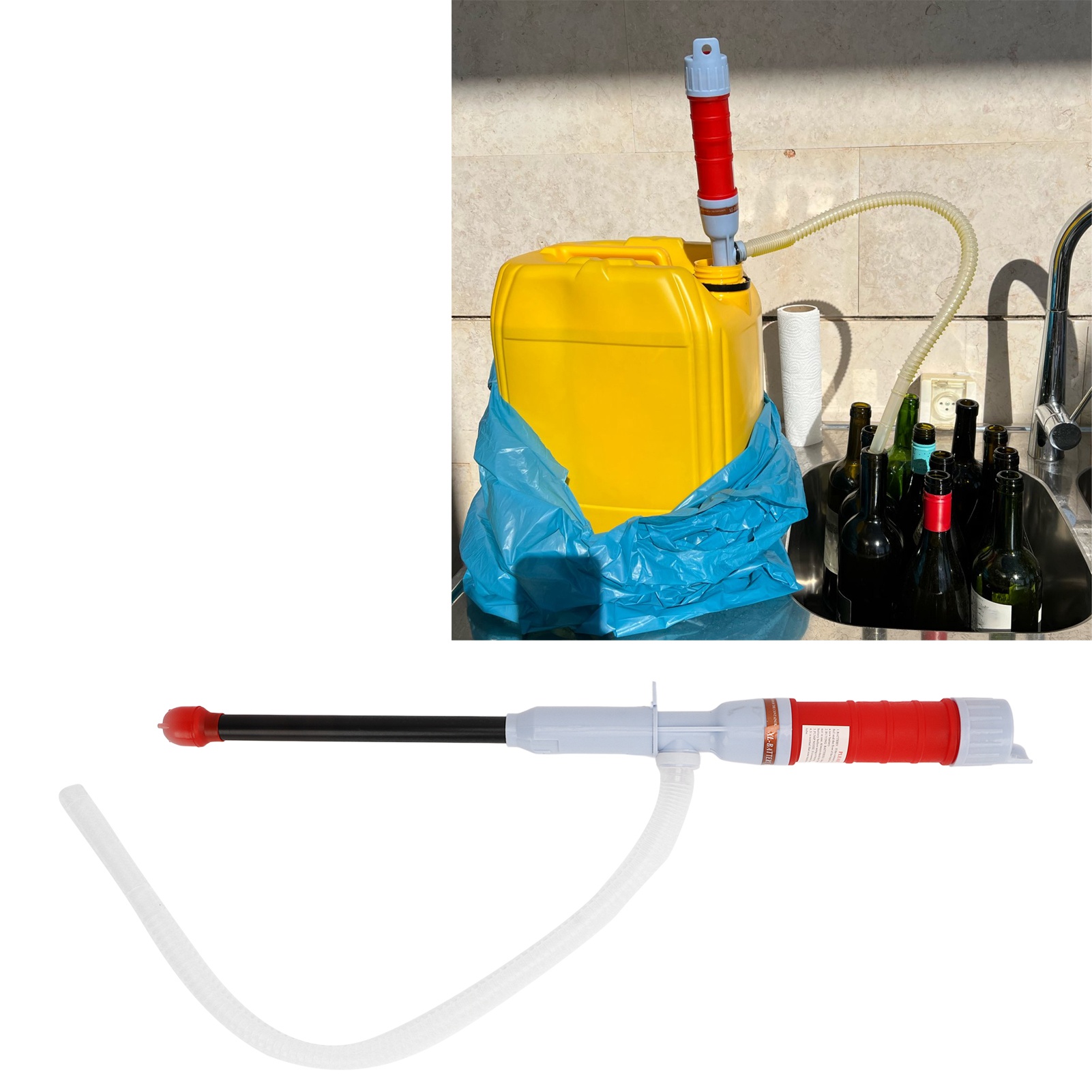 (video Verfügbar) Kabellose Elektrische Ölpumpe, Wasserpumpe, Kraftstoffpumpe Für Kraftfahrzeuge, Flüssigkeitspumpe (akku Nicht Enthalten) Rot