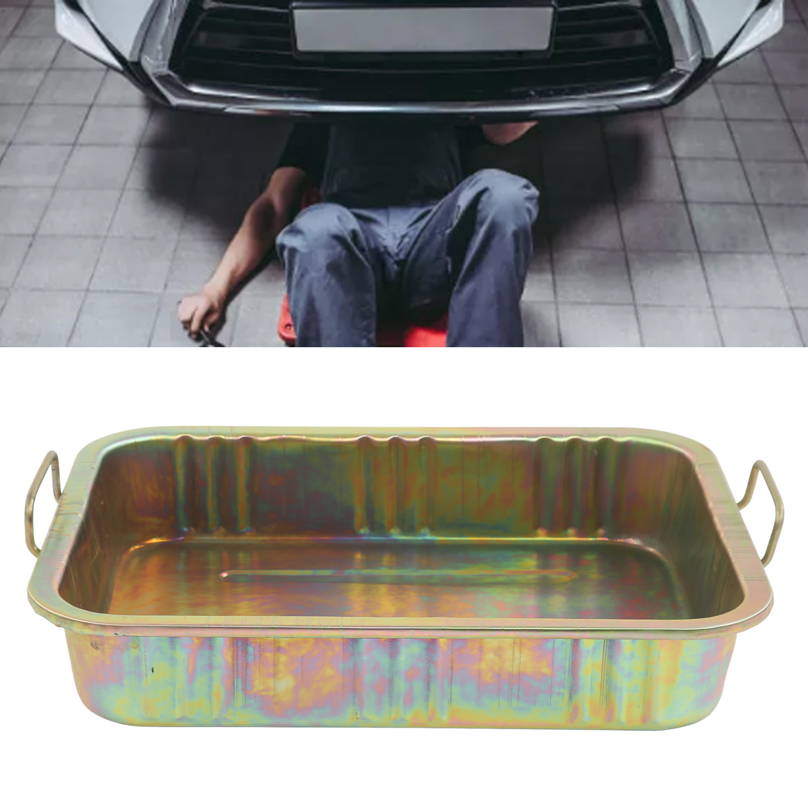 Verzinkte Und Verstärkte Ölwanne, Kfz-reparaturwerkzeuge, 500 X 380 X 95 Mm