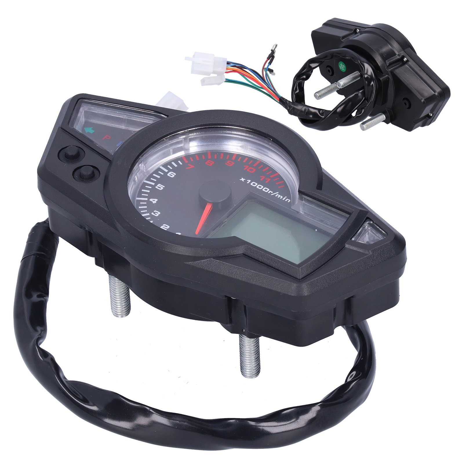 Neue Modifikation Für Motorräder, 15000 U/min, Digitaler Lcd-kilometerzähler Und Drehzahlmesser.