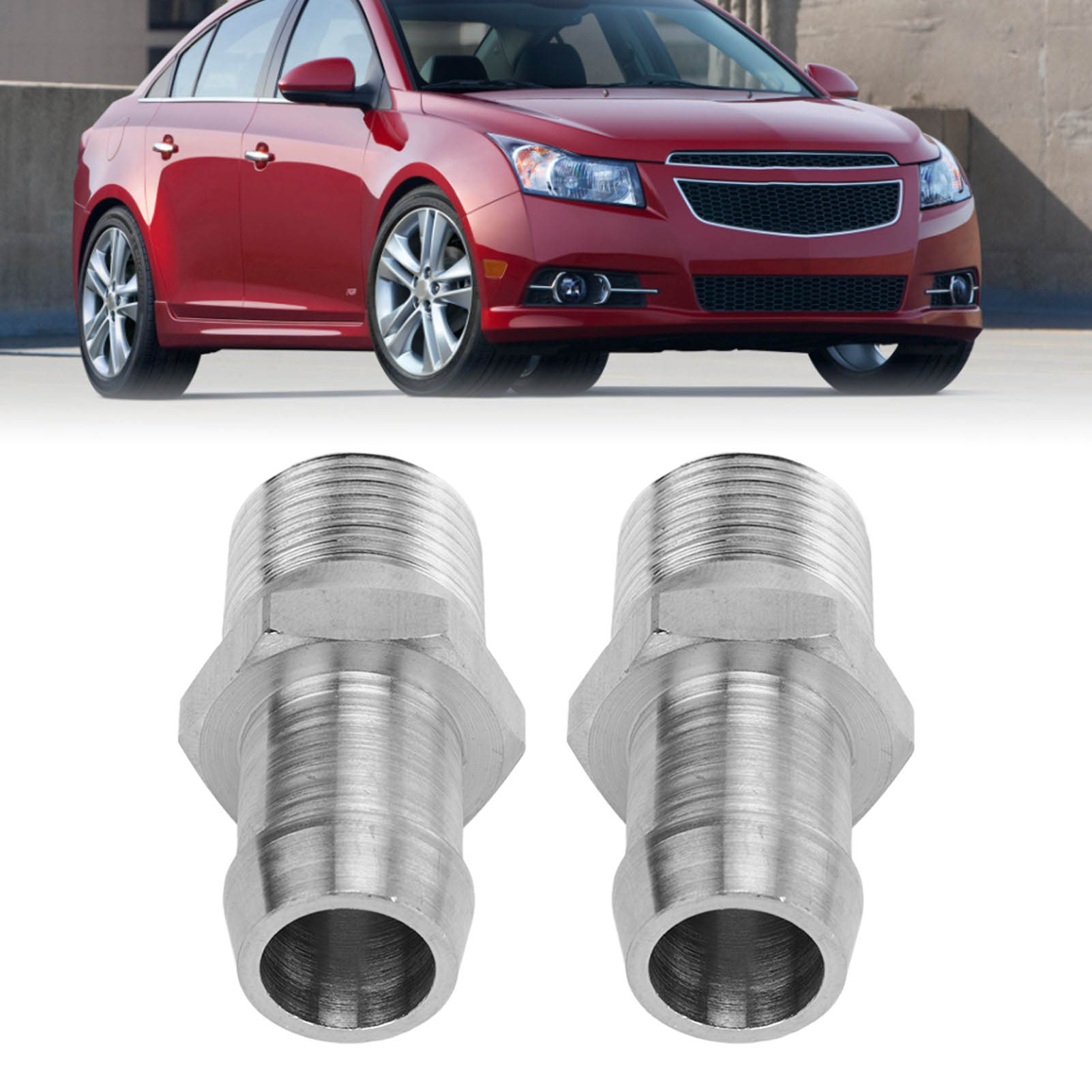 Es Wird Ein Paar 1/2" Npt Auf 5/8" Schlauchtüllen-adapterverbinder Zur Verwendung Mit Chevrolet Ansaugkrümmer-heizungsschläuchen Verkauft.