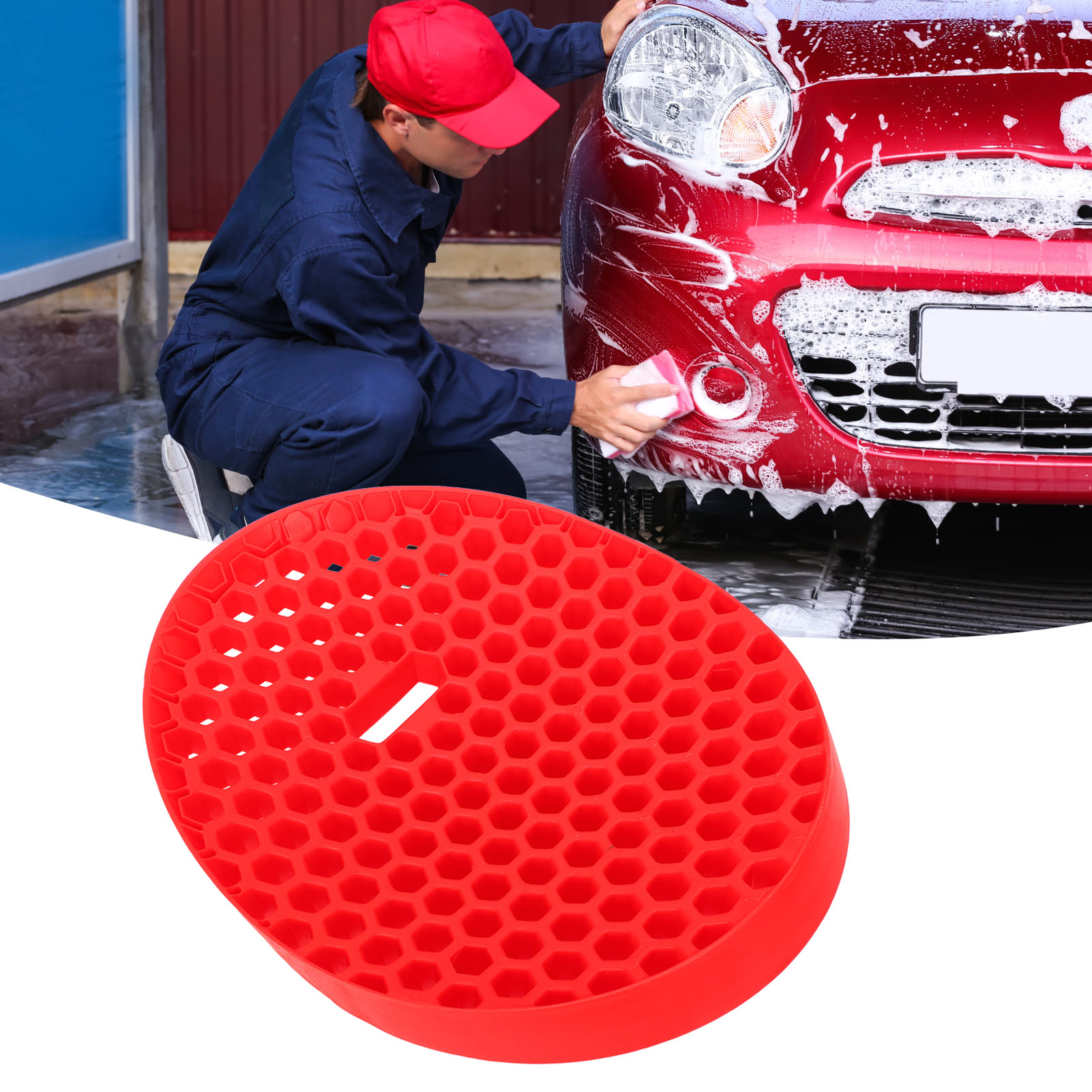 Autowascheimer Mit Filter, Waschbrett, Schlamm- Und Sandabscheider, Reinigungsständer, Geeignet Für Autowasch- Und Aufbereitungssets (rot).
