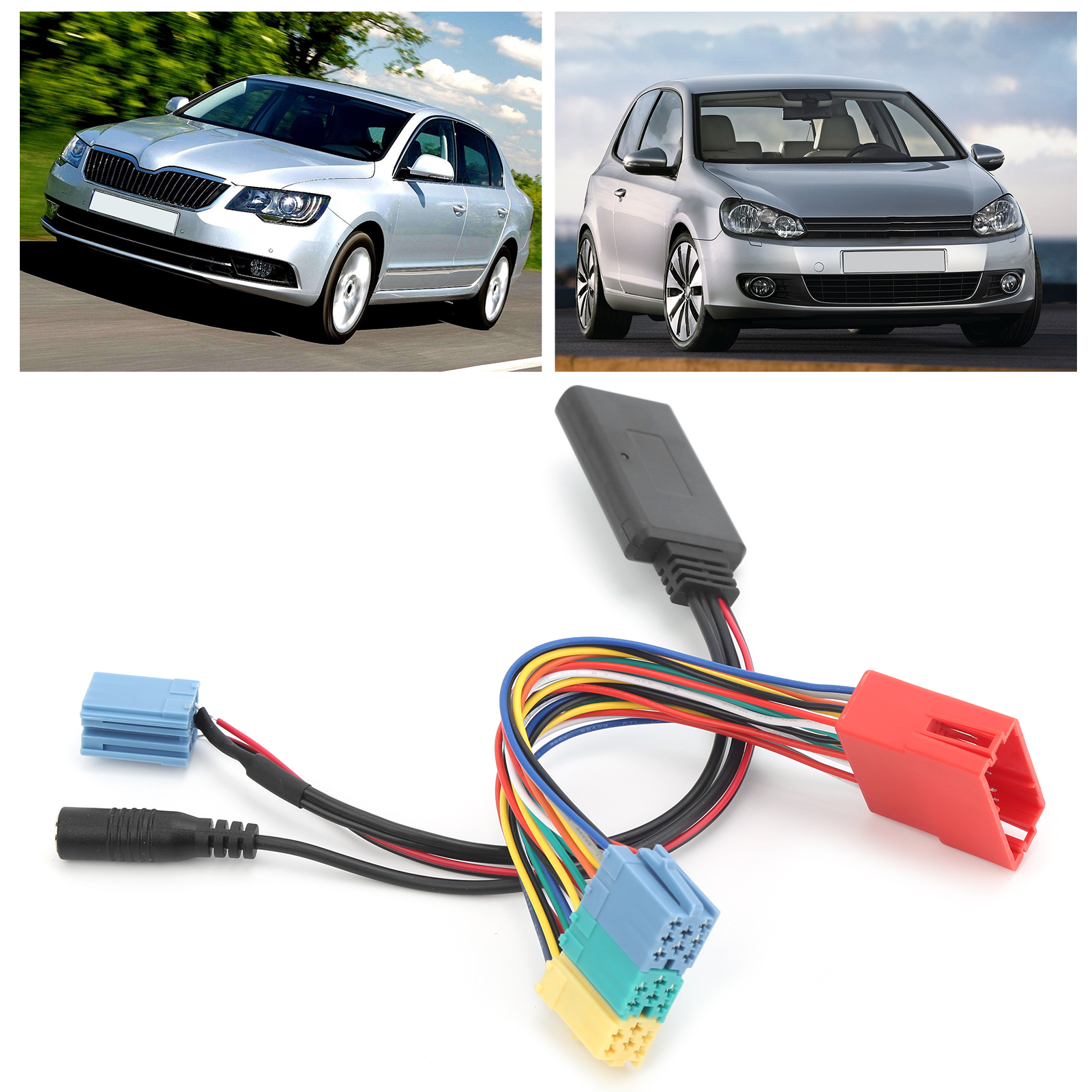 Aux-autoradiokabel Mit Bluetooth 5.0 Und Mikrofonadapter (8-polig), Kompatibel Mit Volkswagen (nr. 13)