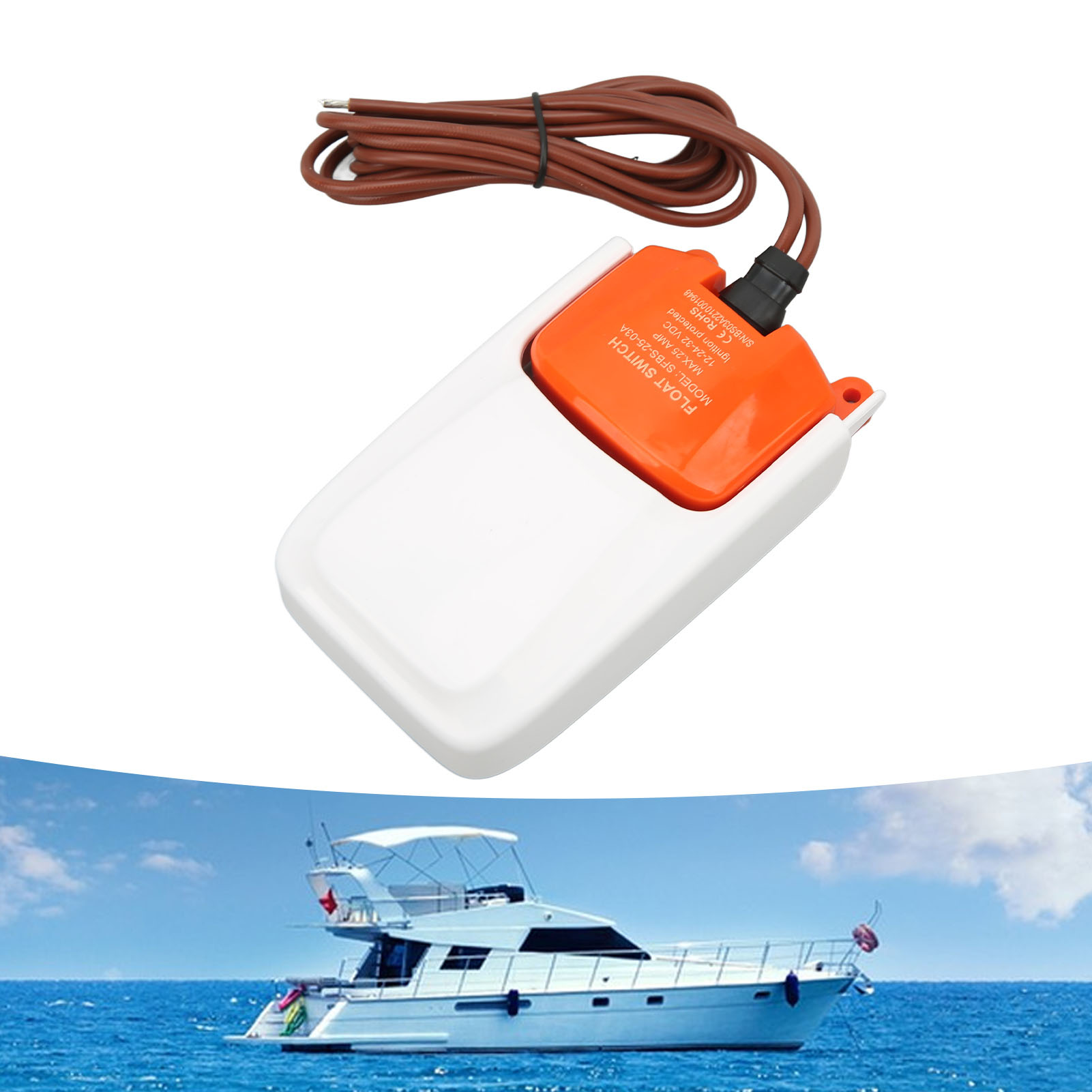 Schwimmerschalter Für Wasserpumpen, Yacht-bilgepumpen, Gleichstrom-schwimmer, Marine-niveau-schwimmerschalter (teilenummer: Sfbs-25-03a)