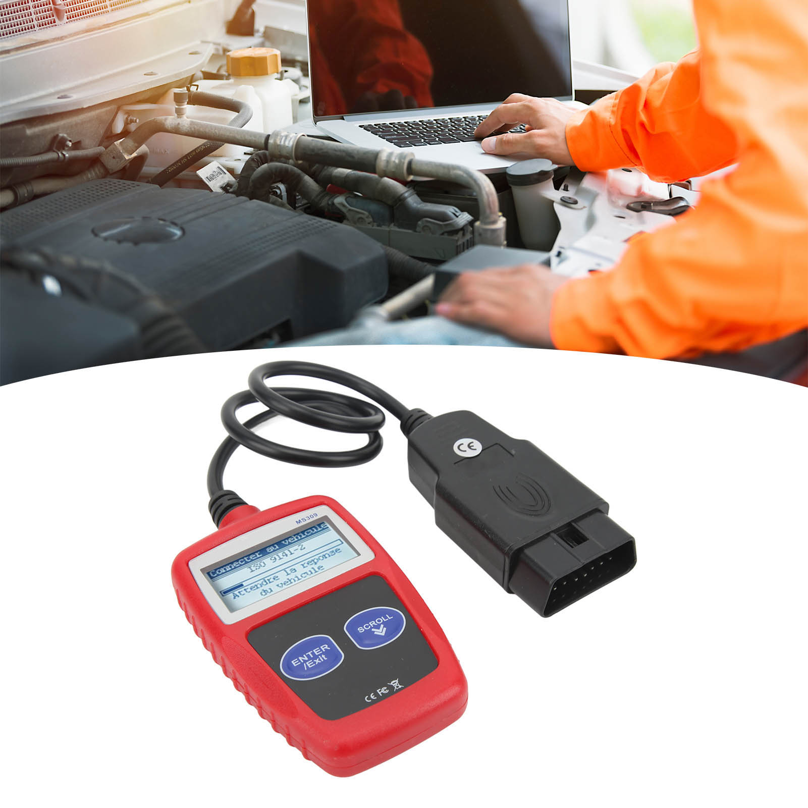 Kfz-scanner, Fehlercodeleser, Diagnosegerät, Obd2-diagnosegerät Für Automotoren