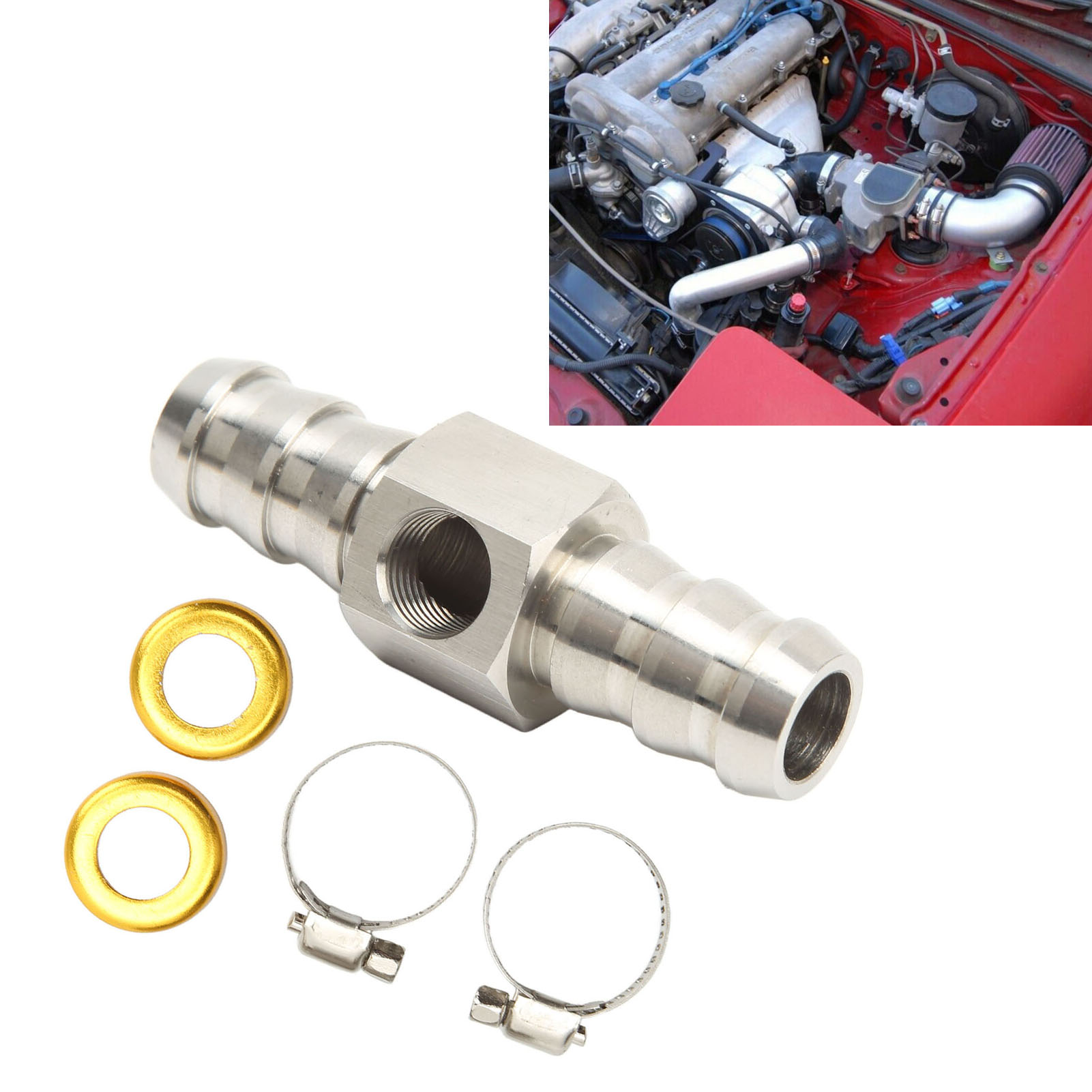 Kraftstoffleitungs-t-stück-adapter Mit Halteflansch Für 1/2-zoll-kraftstoffleitungen, Getriebekühlmittelleitungen Und Vergaserleitungen (yc102157-12)