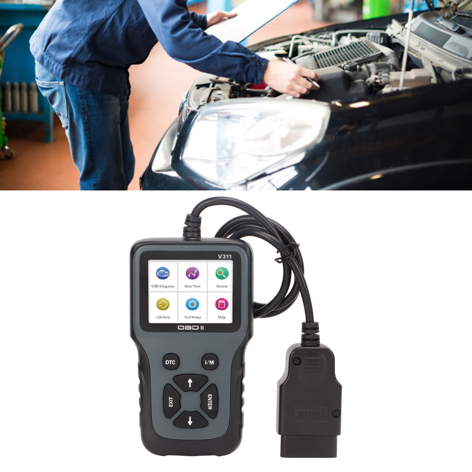 Obd2 V311 Scanner, Farbbildschirm, 9-16v Kfz-fehlerdetektor, Kompatibel Mit Englisch, Französisch, Deutsch Und Italienisch
