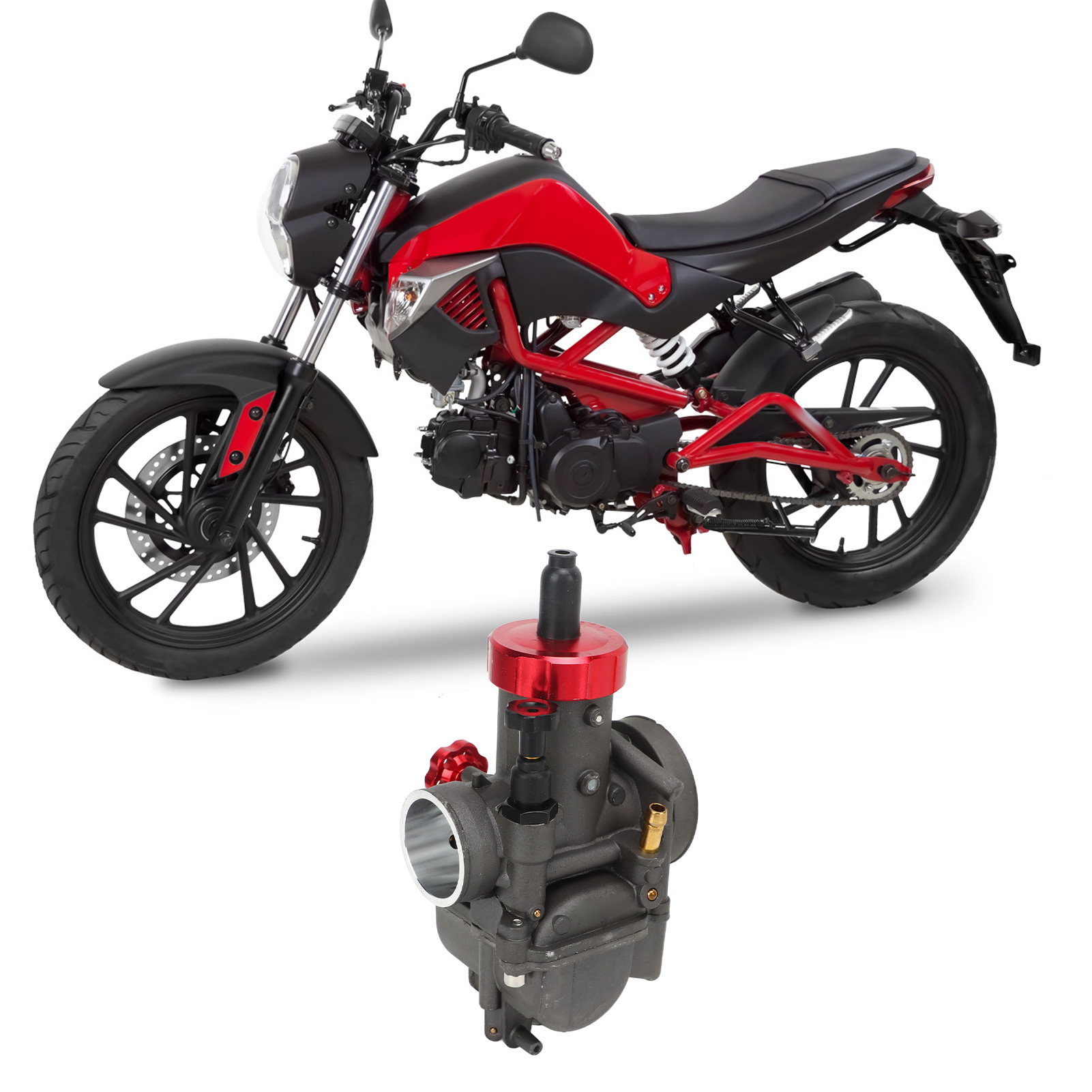 Pe30 30mm Vergaser Für Pit Bike, Dirt Bike, Atv, Quad, Moped, Roller (404-061)