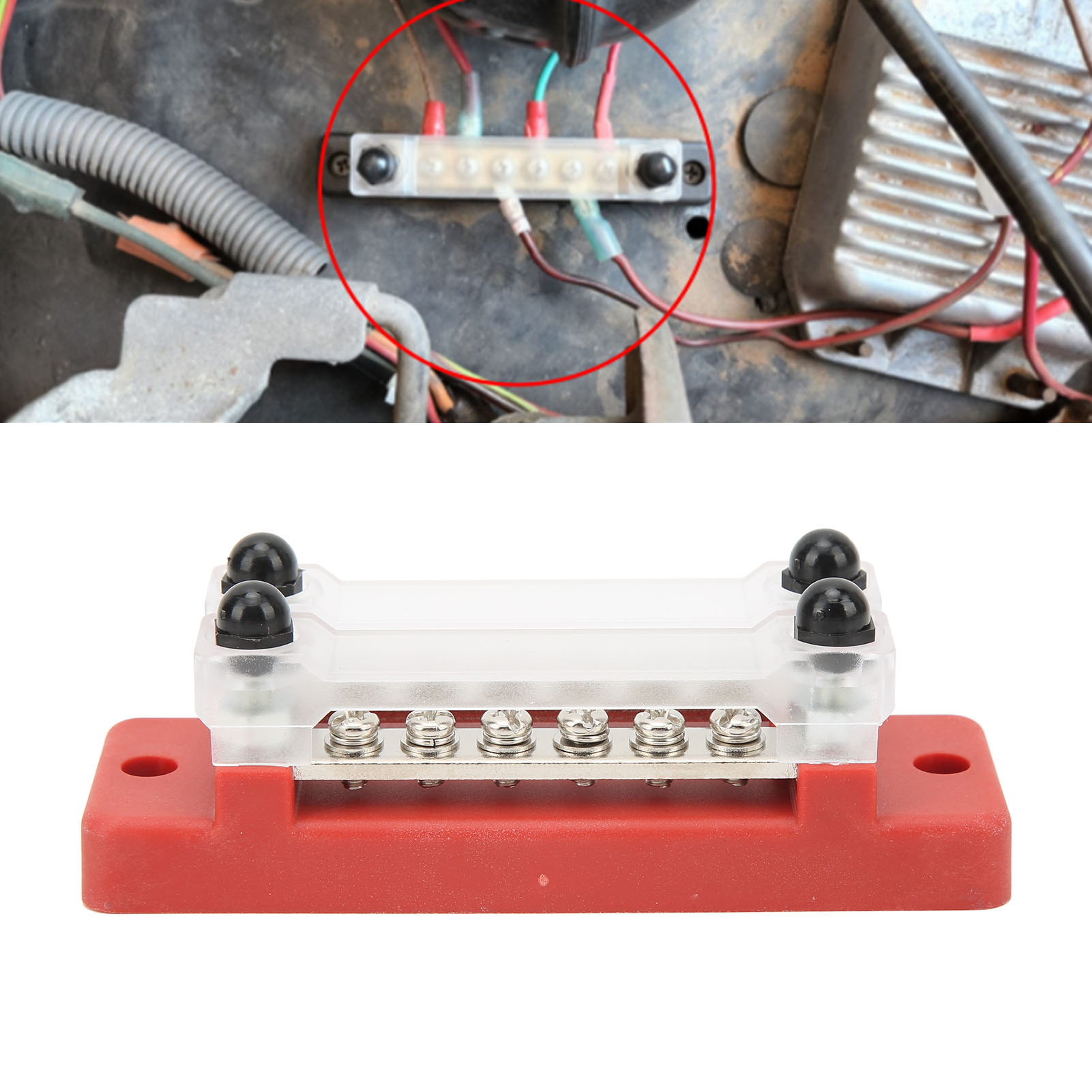 Doppelreihige Rote Stromschiene, 6 Kanäle, 150 A, Hochstrom, Für Wohnmobile Und Yachten, 12-48 V Kupfer-stromschienenklemmen (cp-3109-01)