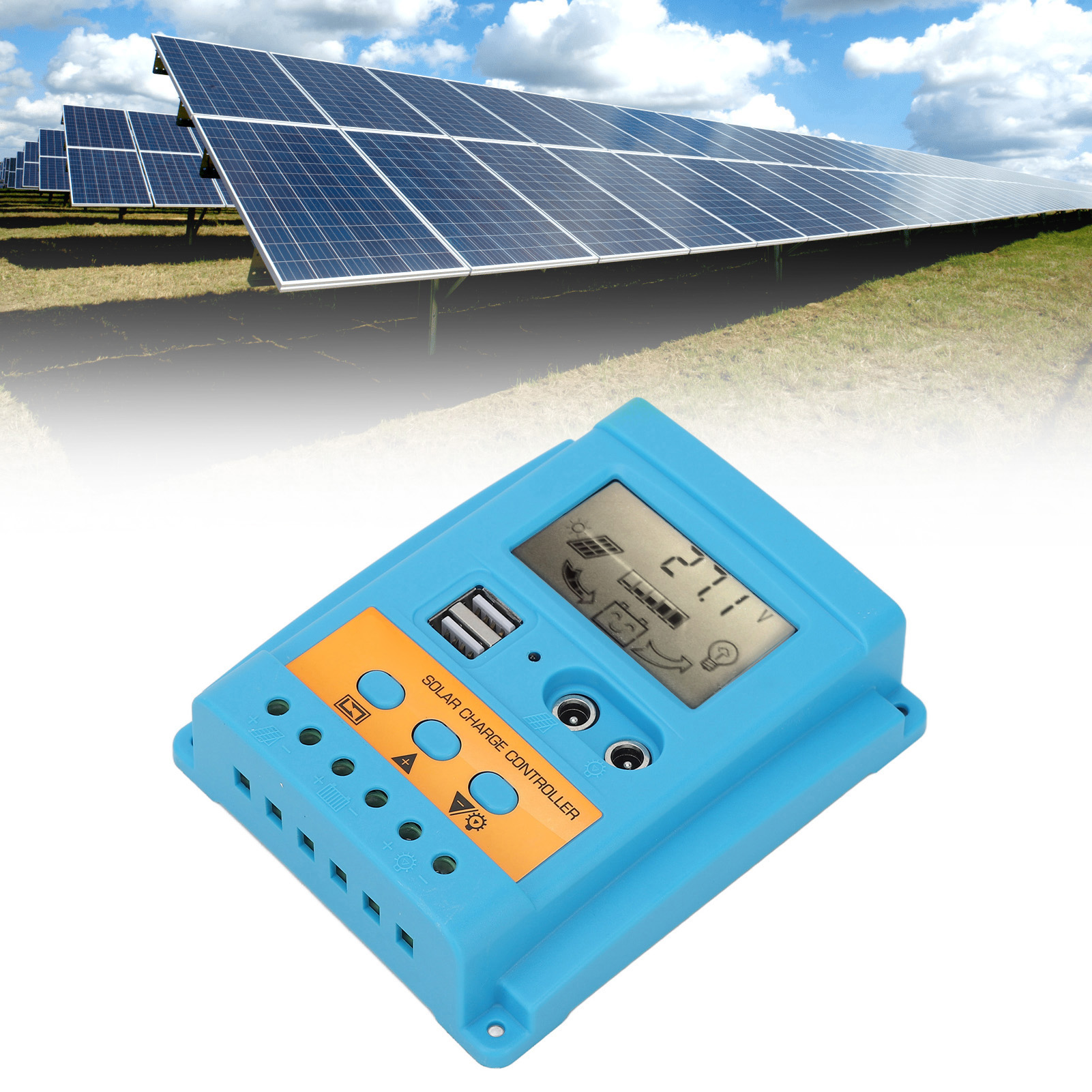 Zubehör Für Wohnmobile: Automatische Erkennung 12v/24v, 30a/50a/60a (optional), Mppt-regler, Lcd-bildschirm, Solarregler Mit 2 Usb-schnittstellen, 5v/2,5a/60a.