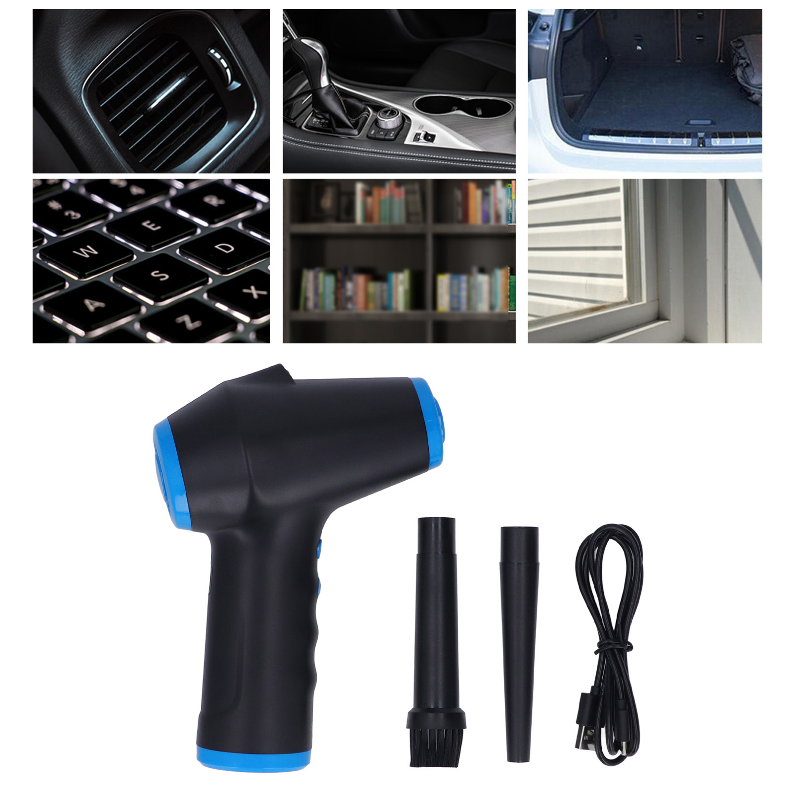 Auto-luftgebläse, Elektrisches Gebläse, Innenraumreiniger (mit Eingebautem Akku) (211) 10.000 Mah