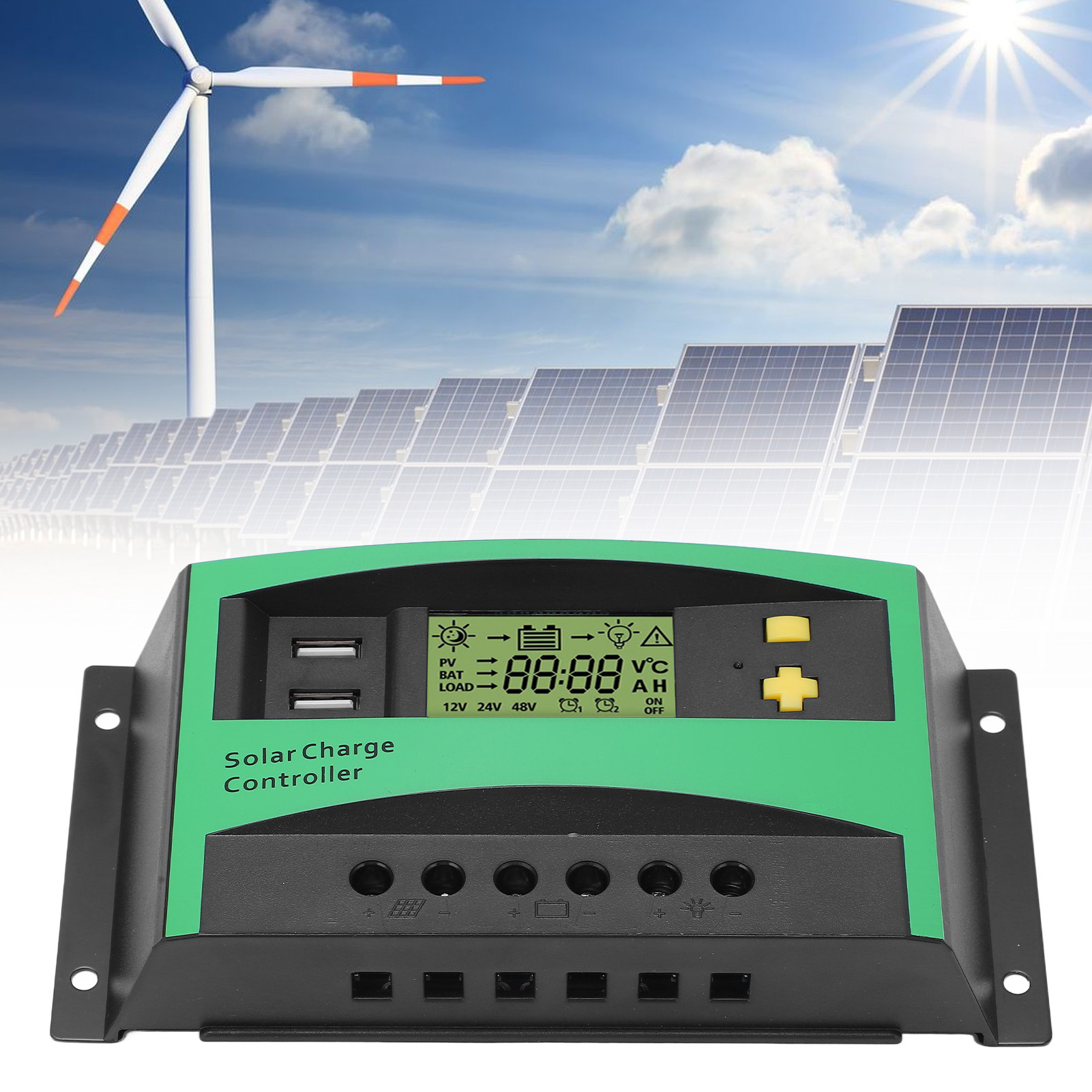 12v/24v 30a Solarladeregler Mit 2 X 5v Usb-ausgängen (st30) Für Wohnmobile Und Boote