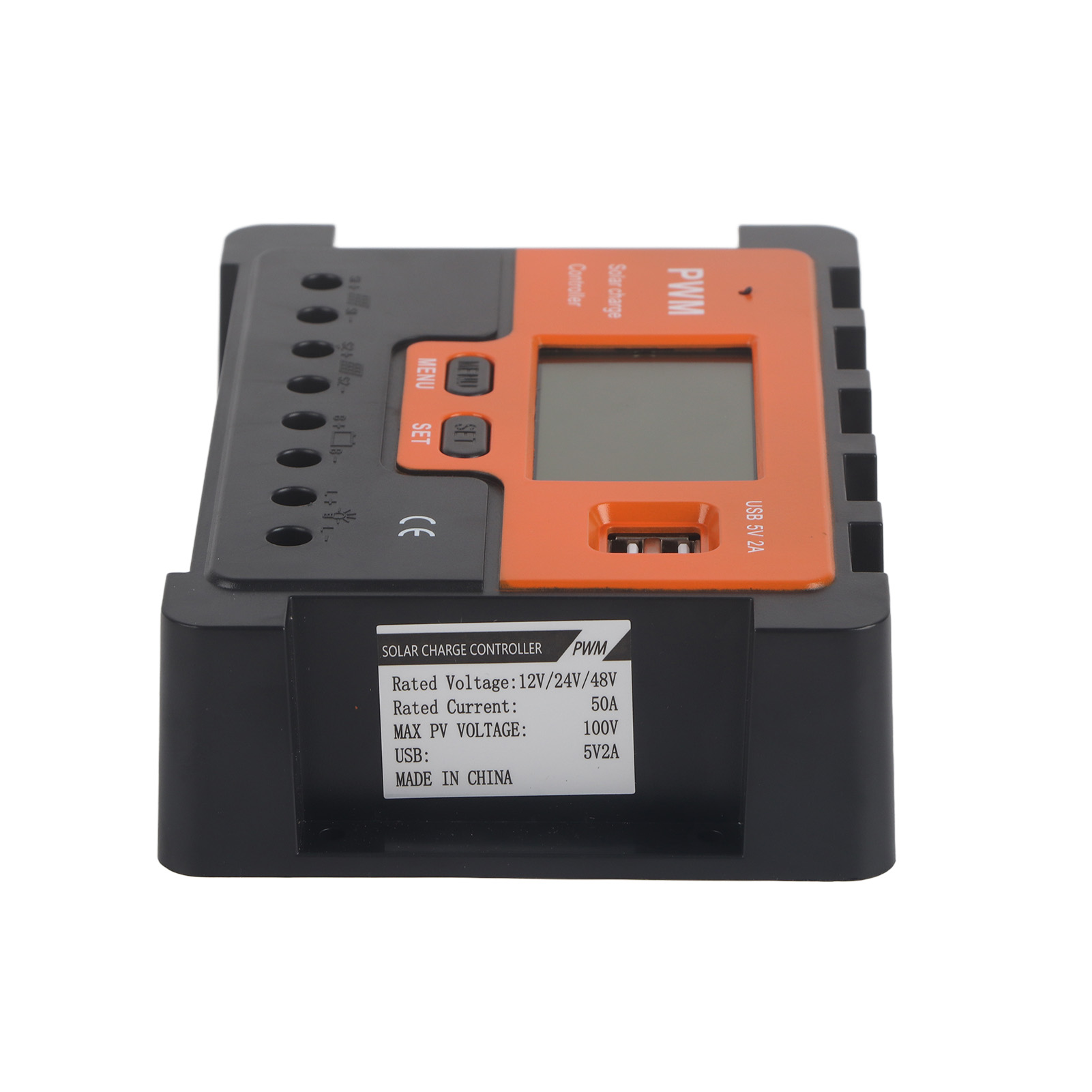 Solarladeregler Für Wohnmobile Und Boote, Manuell Wählbar In 12v/24v/48v, 50a, Mit 2 Usb 5v Ausgängen (neutrale Bedienungsanleitung Parameter Können Je Nach System Und Produkt Variieren).