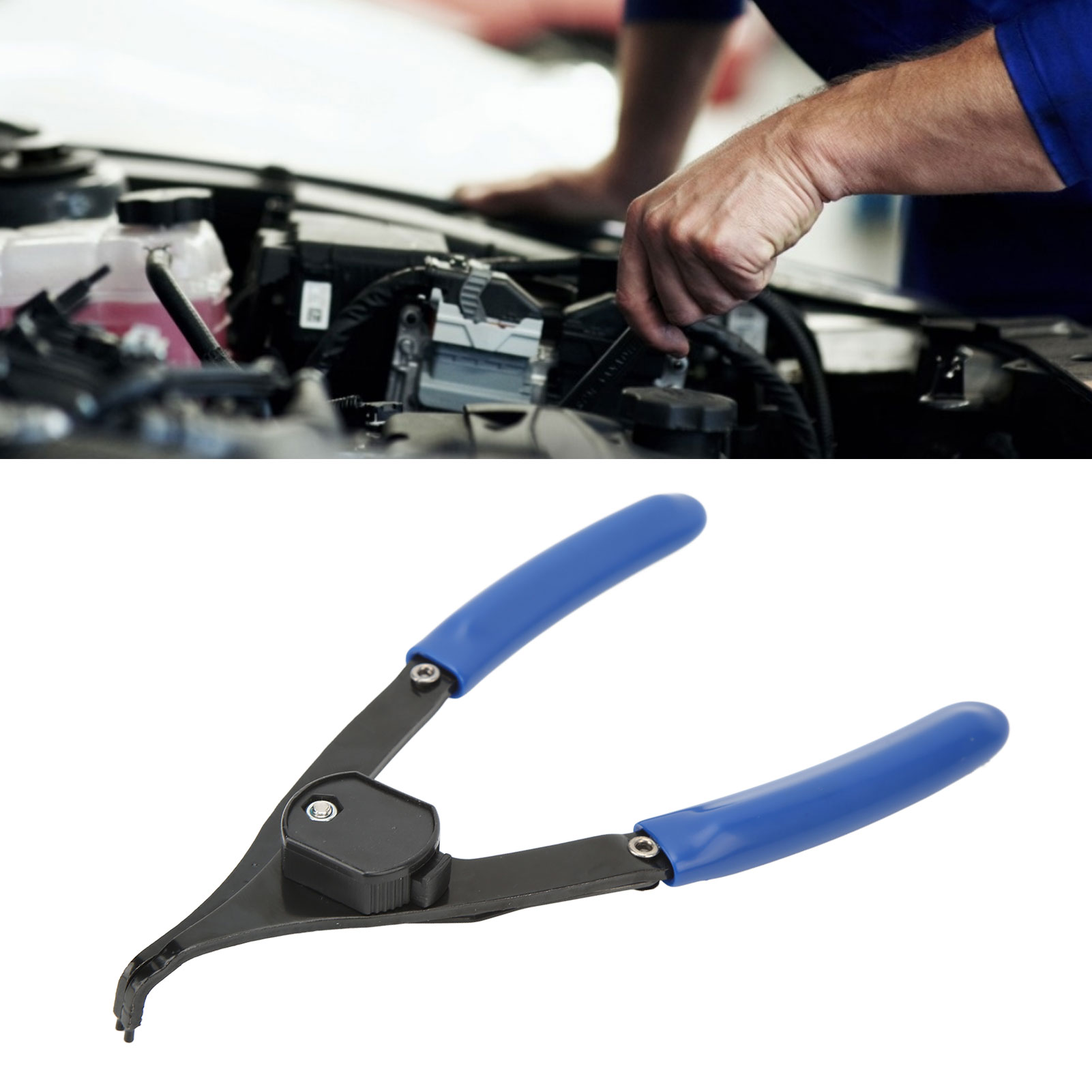 20 Cm (8 Zoll) Verstellbare Sprengringzange Für Innen- Und Außensprengringe, 90°-kfz-reparaturwerkzeug