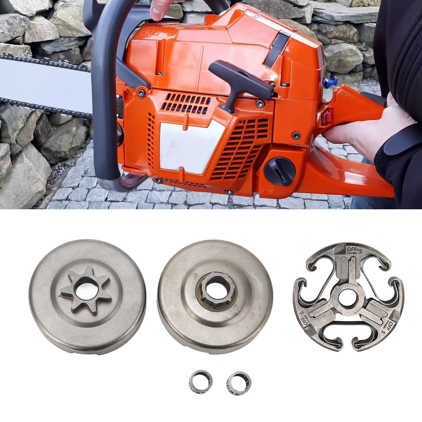 Schneckenradlagersatz, Ritzel Und 3/8"-kupplungstrommel Für Husqvarna 365, 371, 372, 372xp Und 362 Kettensägen (referenz: Hu365)