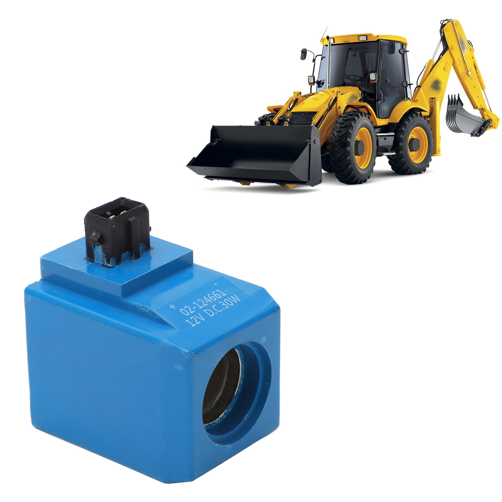 Die Magnetventilspule 02-124661 Ist Für Jcb Geeignet.