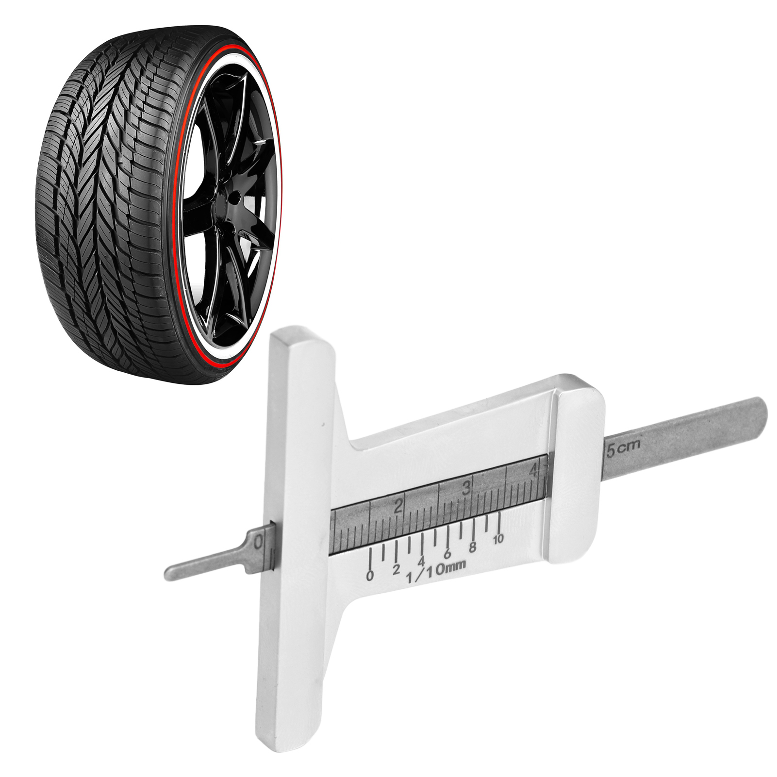 Profiltiefenmesser Aus Edelstahl 0-10 Mm, Geeignet Für Pkw, Lkw, Suvs Und Zubehör Für Kfz-reparaturgeräte.