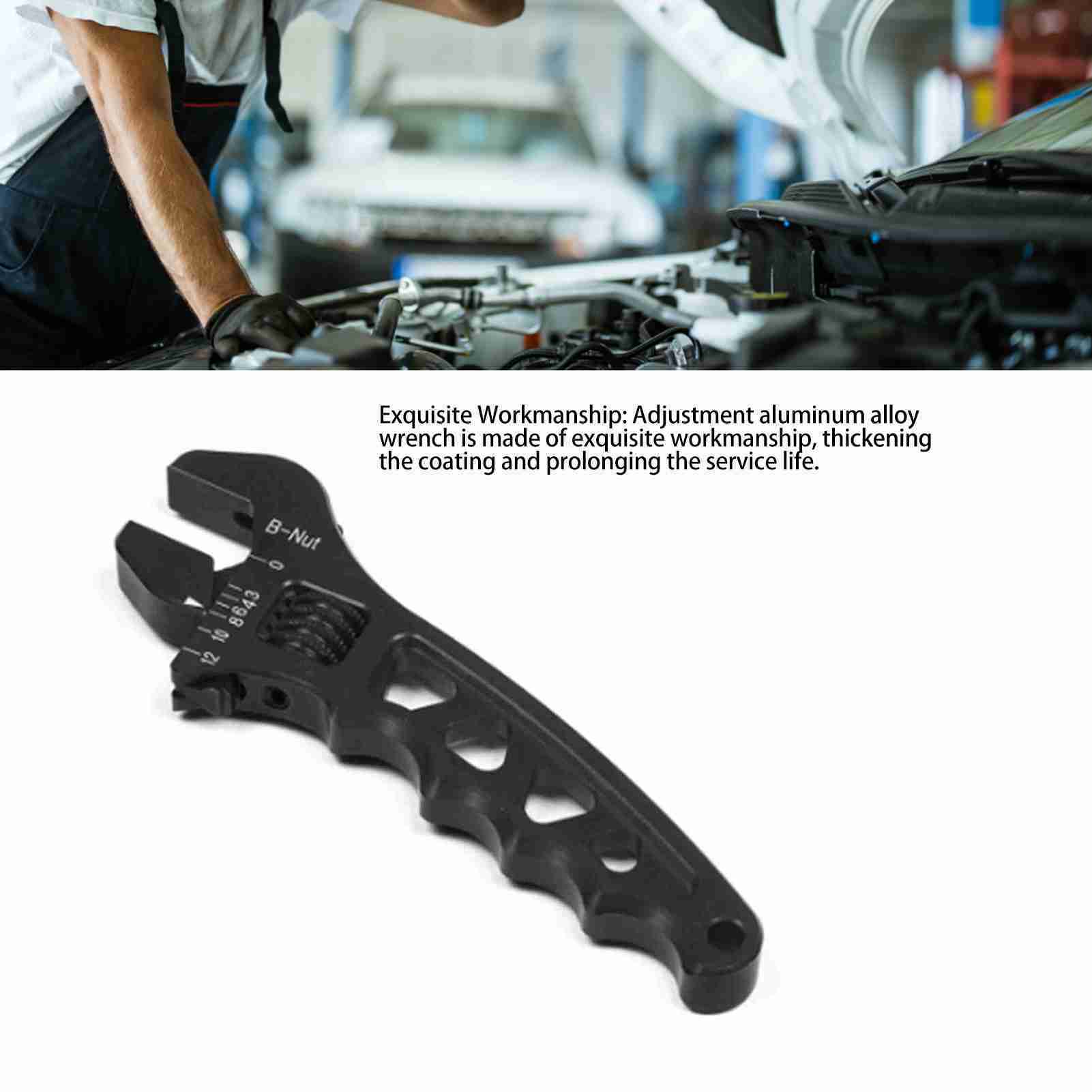 (exklusiv In Südostasien Erhältlich) Verstellbarer Aluminiumschlüssel Für Modifizierte Fahrzeugteile An3-an12, Schwarz