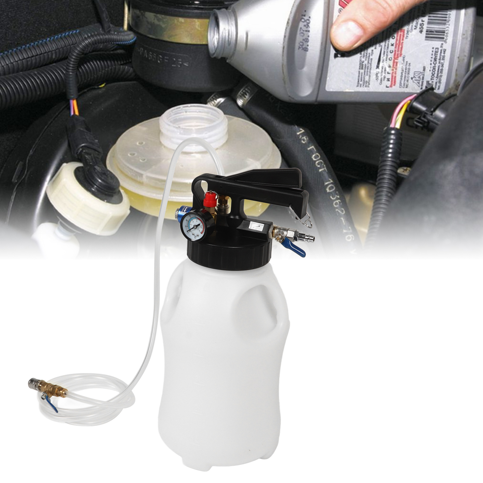 6l Bidirektionales Manuelles Befüllsystem Für Automatikgetriebeölpumpe, Werkzeugsatz Mit 15 Befülladaptern (vt01294i) (übergröße) (übergewicht)